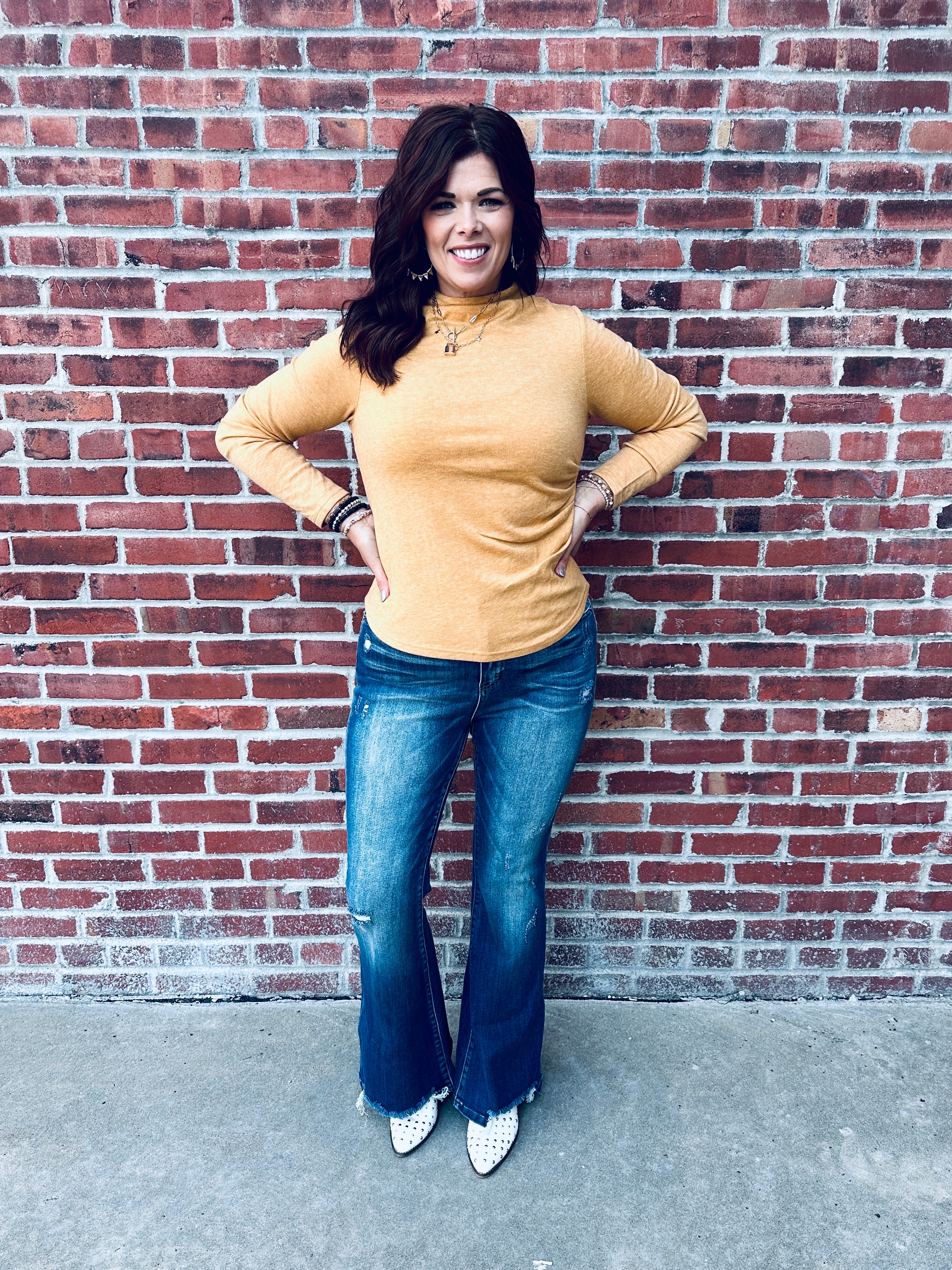 Sunflower Mock Neck Sweater