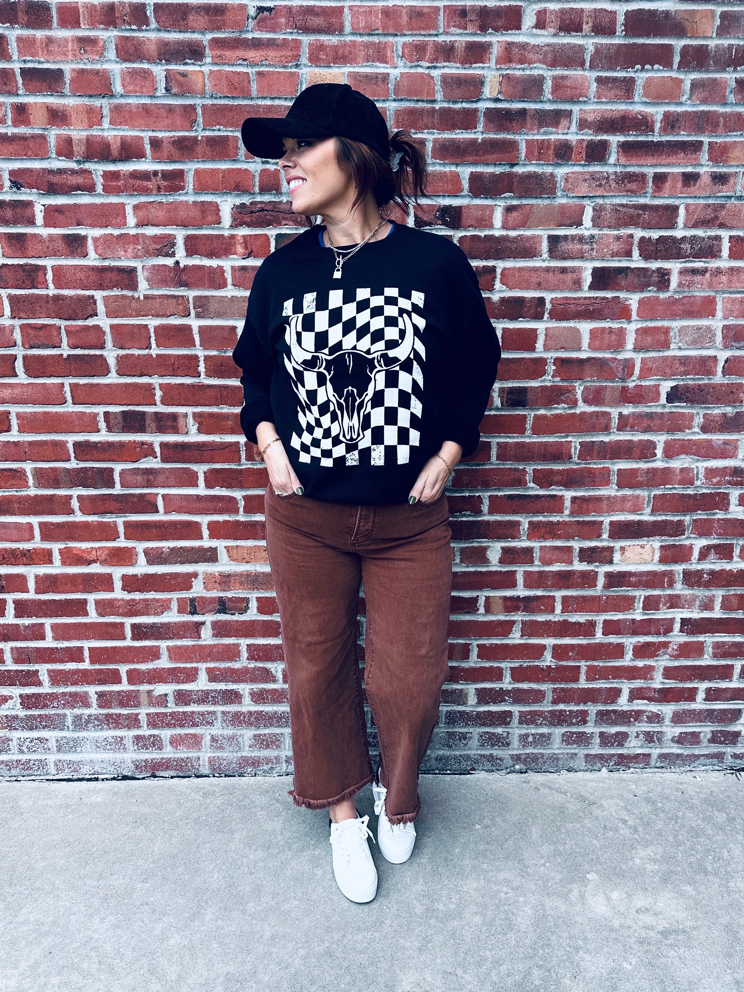Risen Espresso Tummy Control Wide Leg Pants