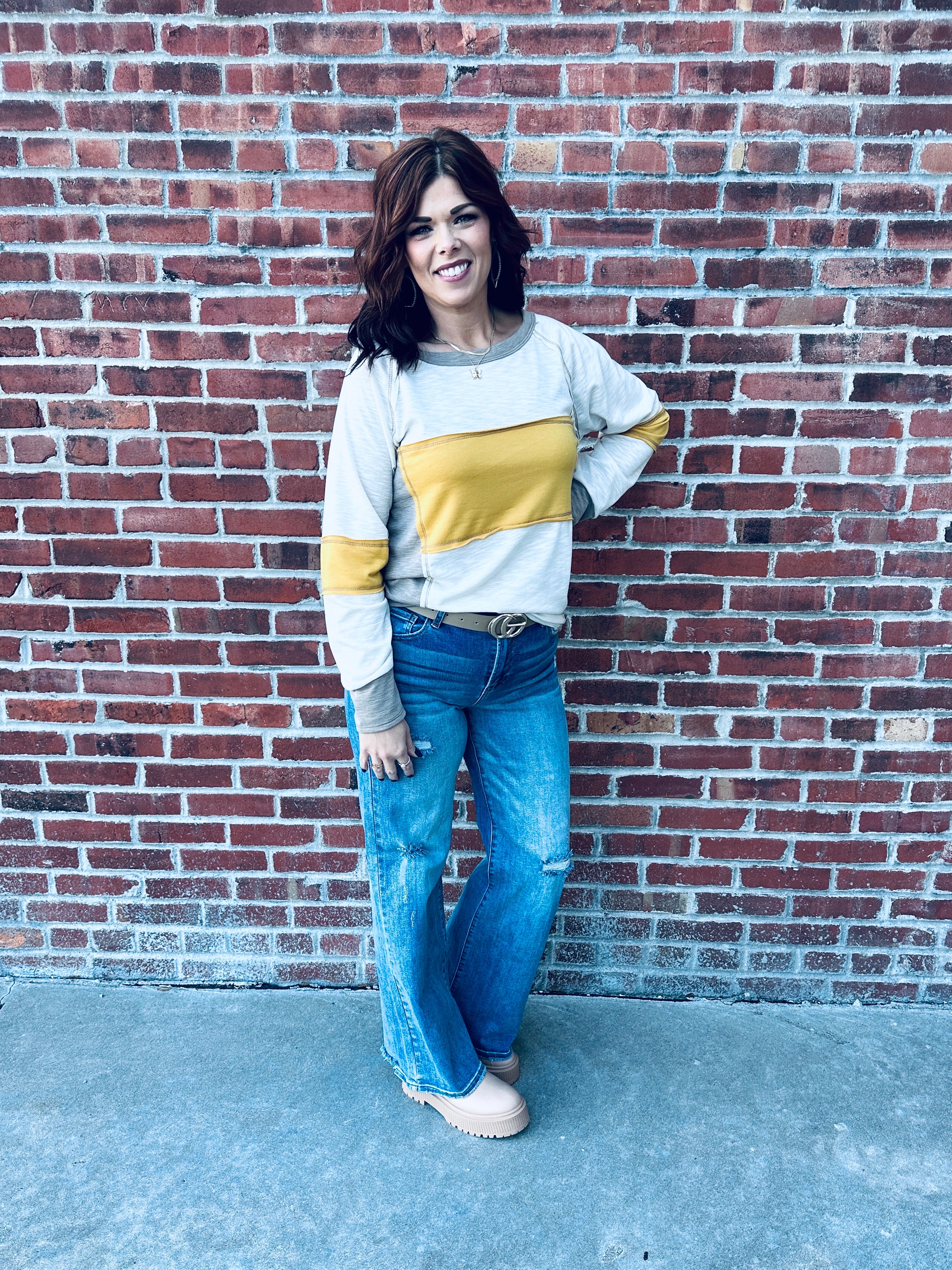 Mocha & Mustard Top