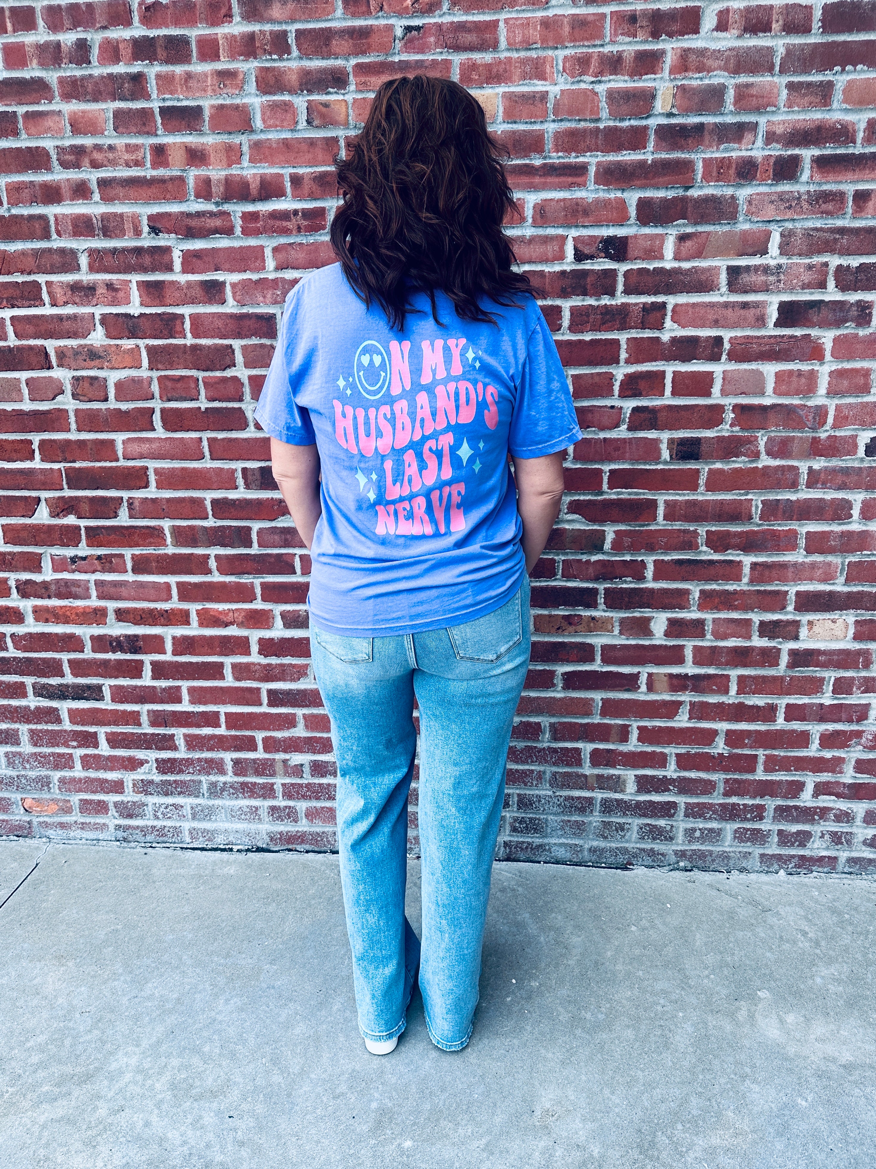 On My Husband`s Last Nerve Graphic Tee