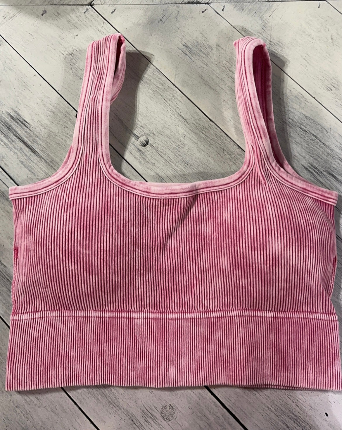 Ash Pink Ribbed Bralette