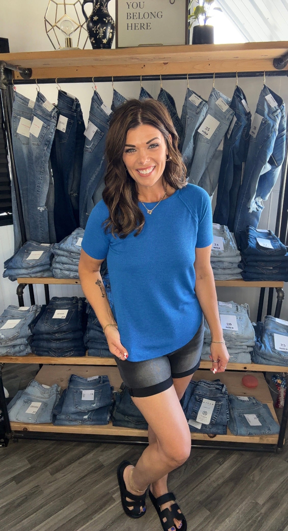 Classic Blue Waffle Tee