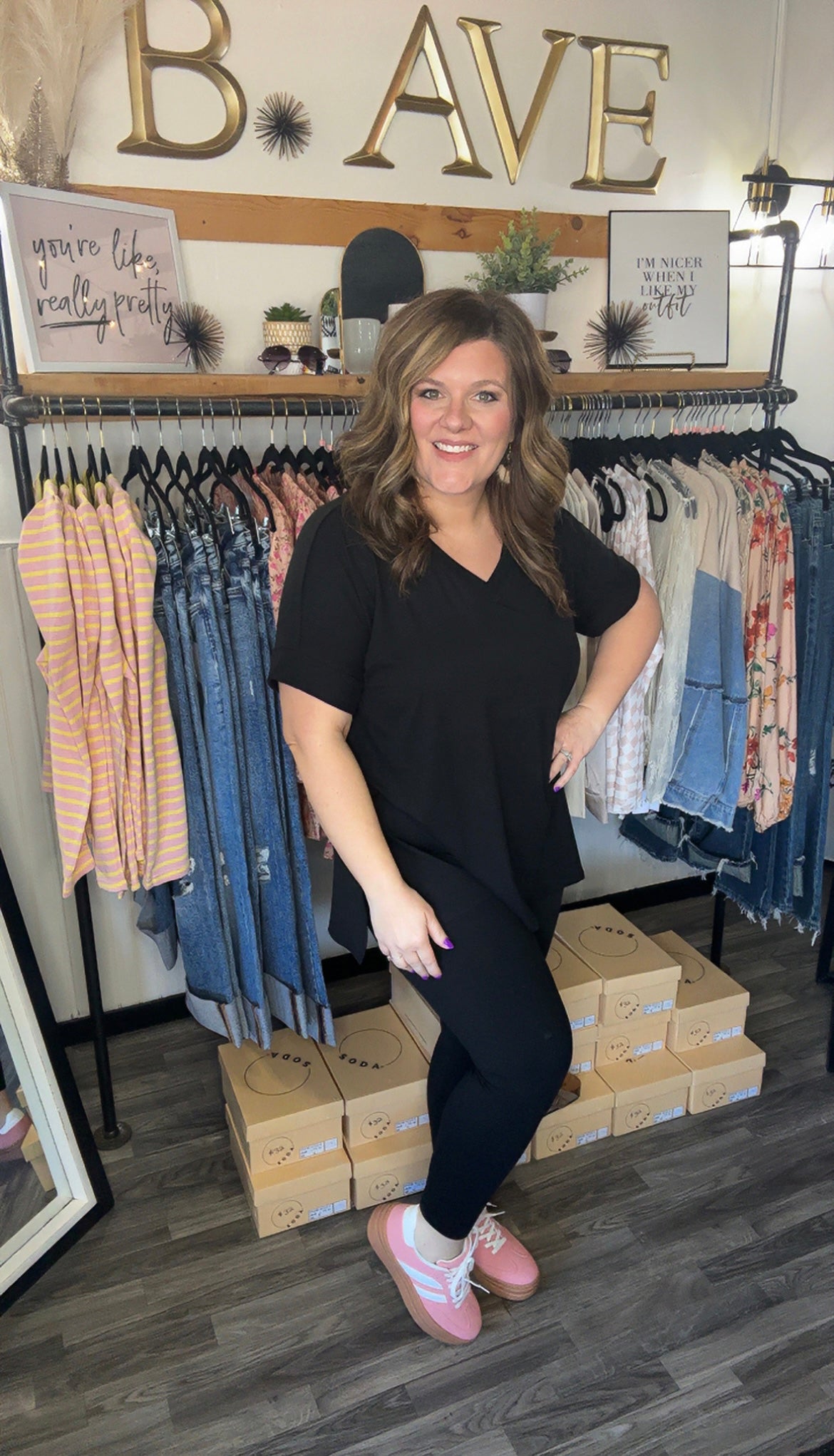 Black Soft Microfiber Tee & Leggings Set