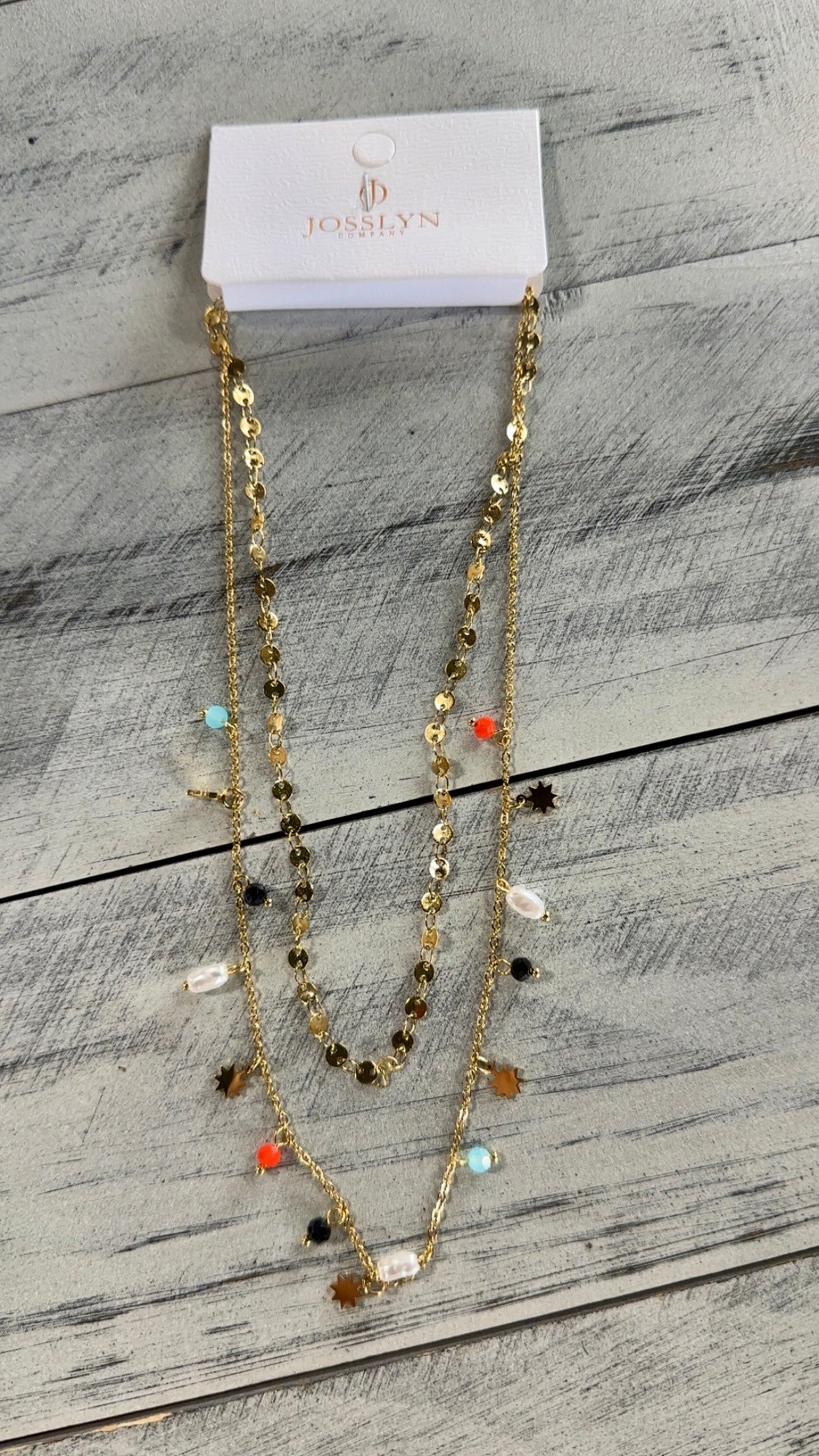 Gold 2 Layer Seed Bead Necklace