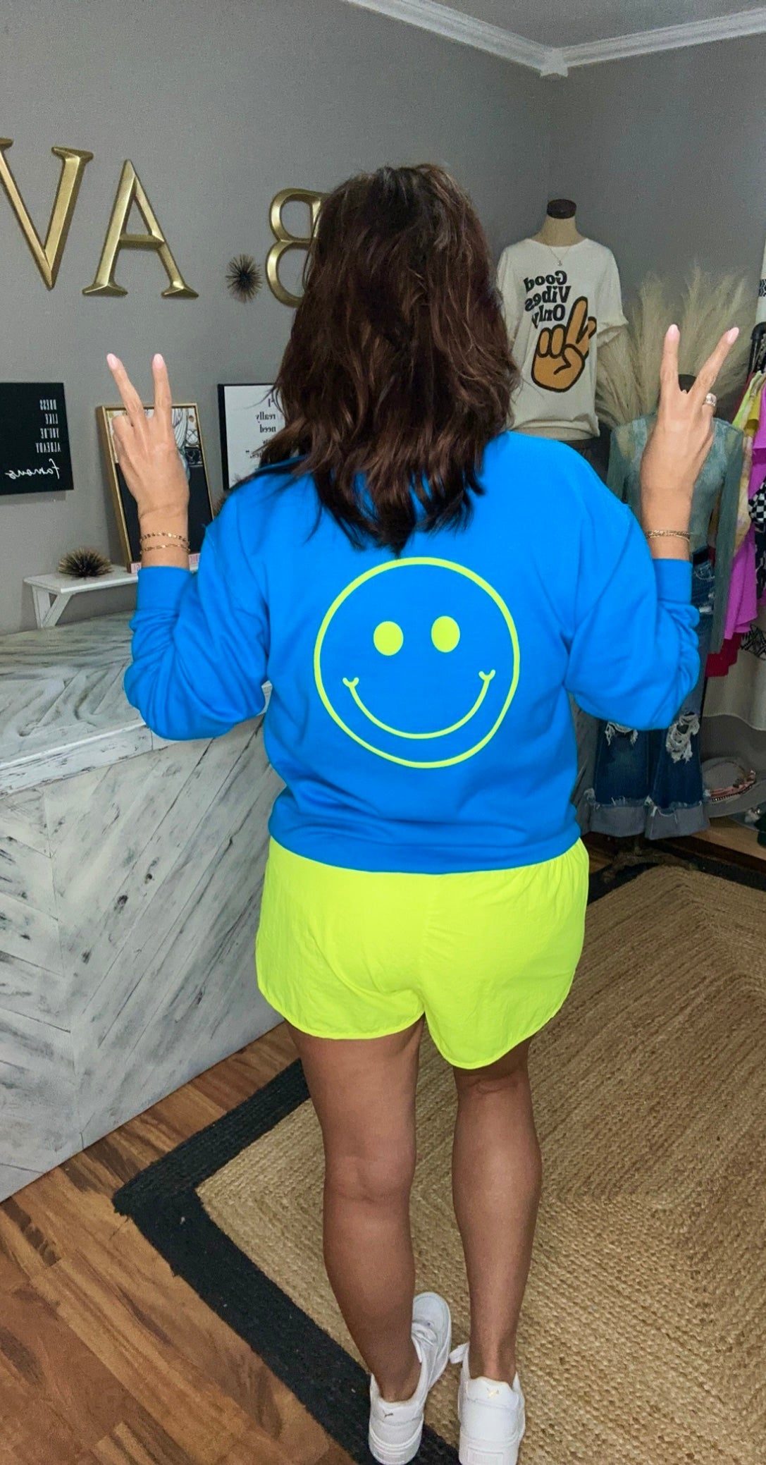 Electric Blue Have A Nice Day Sweatshirt