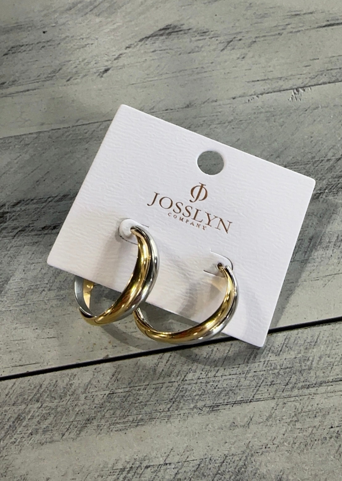 Two Tone Hoop Earrings