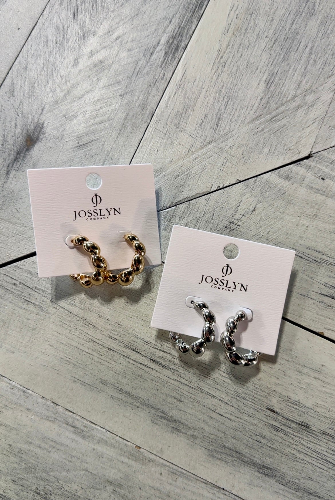 Twist Bubble Hoop Earrings