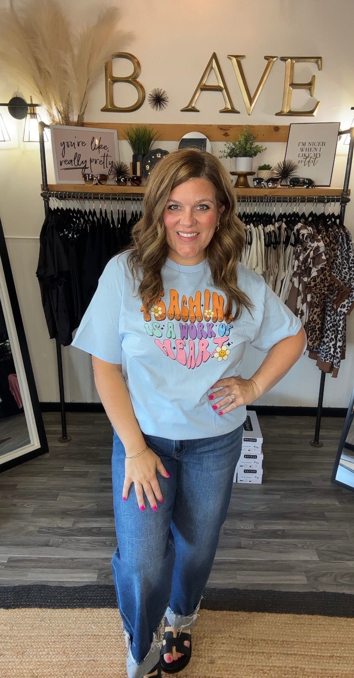 Teaching Is a Work of Heart Graphic Tee