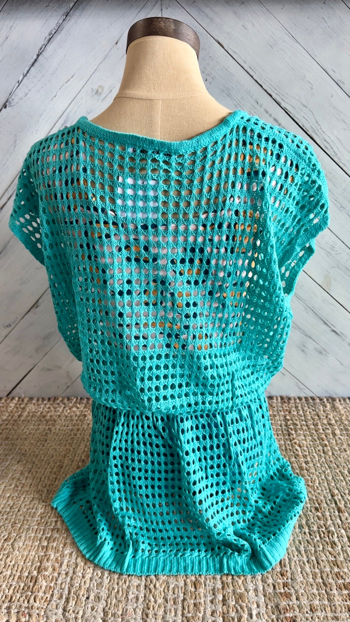 Teal Swim Cover Up Dress