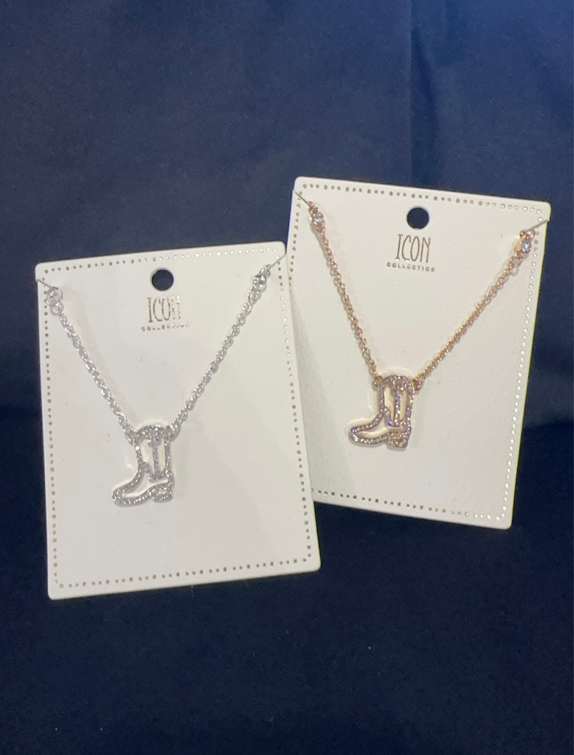 Rhinestone Boot Necklace
