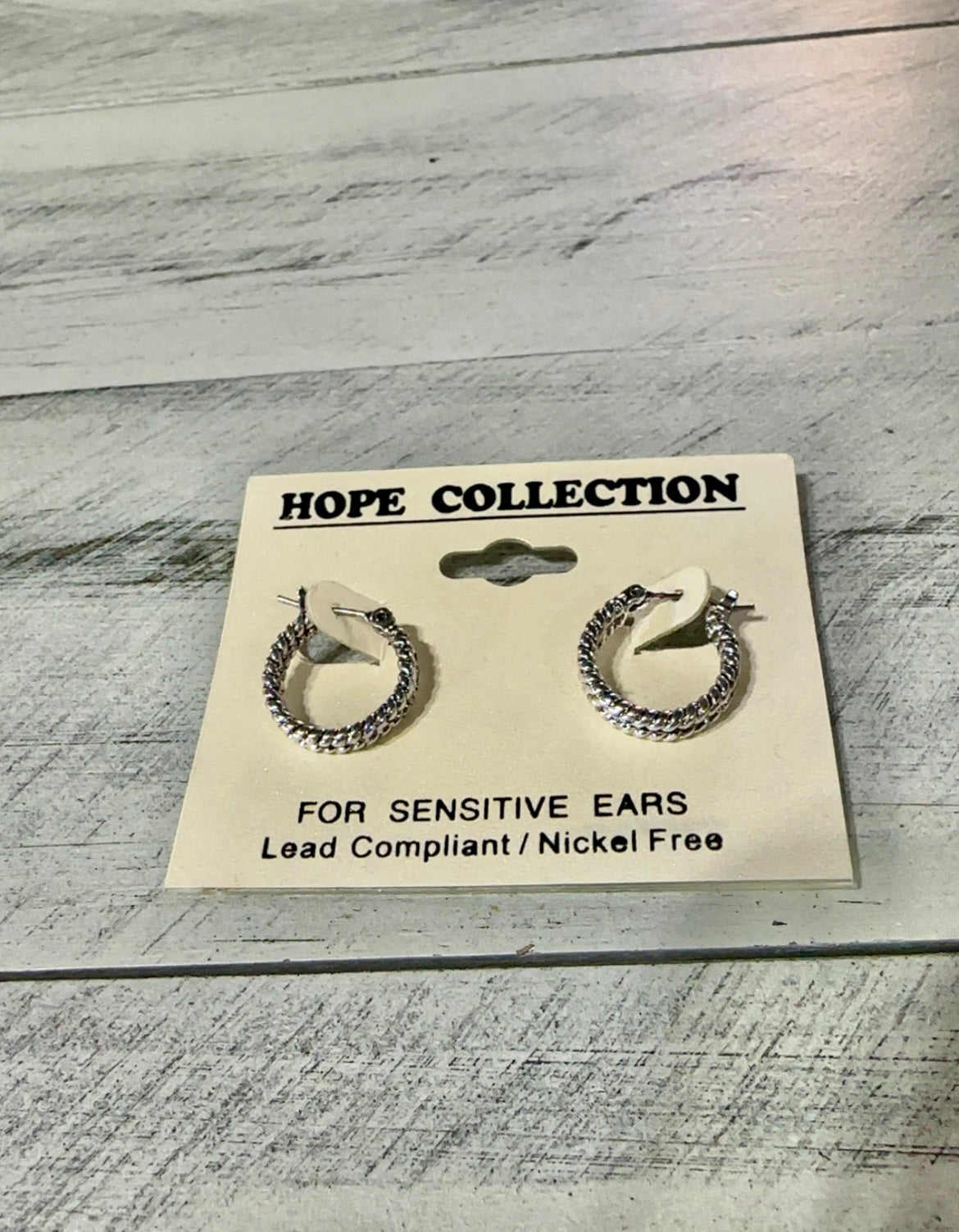 Silver 2 Layer Mini Rope Huggie Hoops