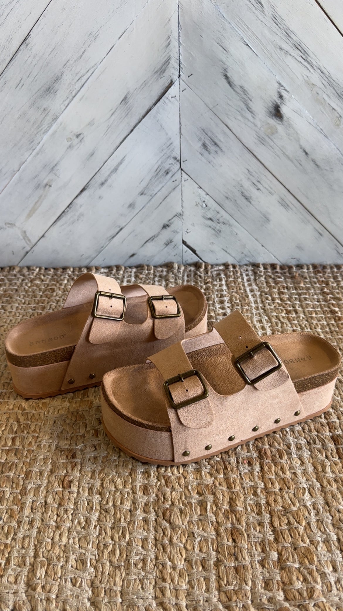 Taupe Platform Sandals