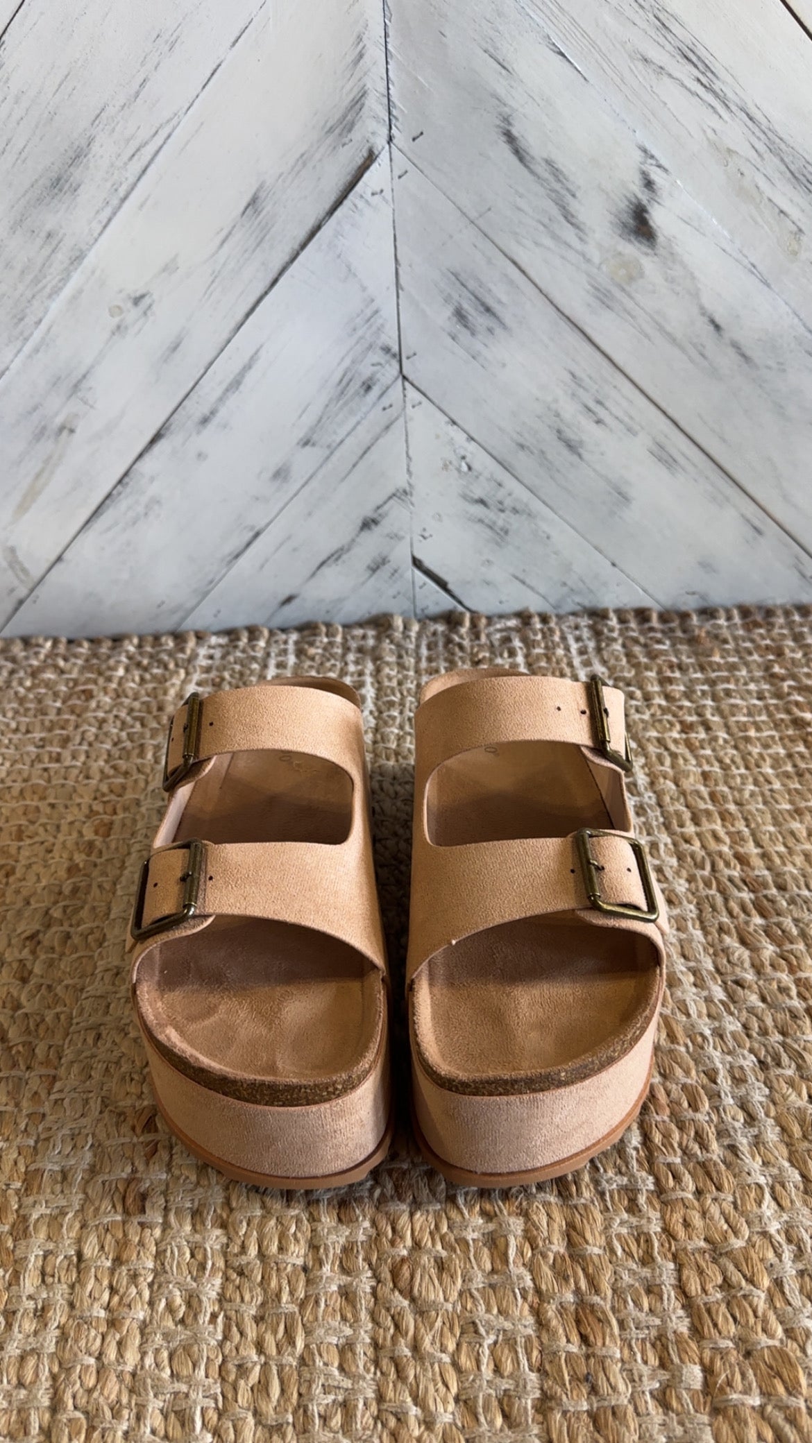 Taupe Platform Sandals