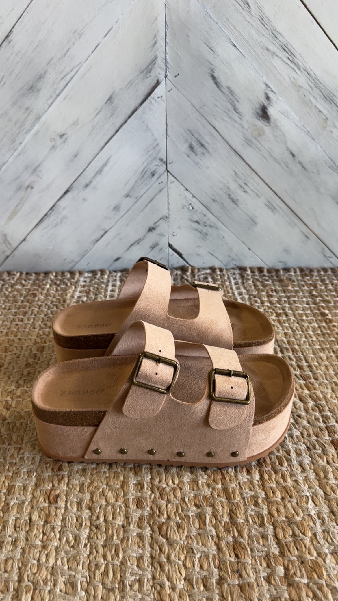 Taupe Platform Sandals