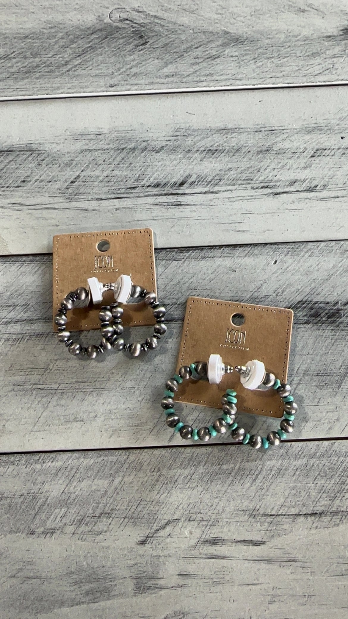 Navajo Pearl Hoop Earrings
