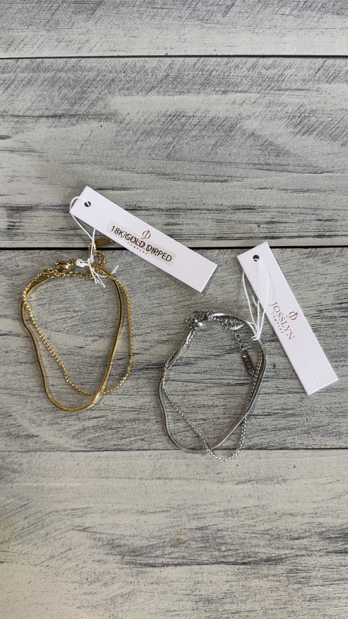 18K Stainless Steel Dainty Layered Bracelet