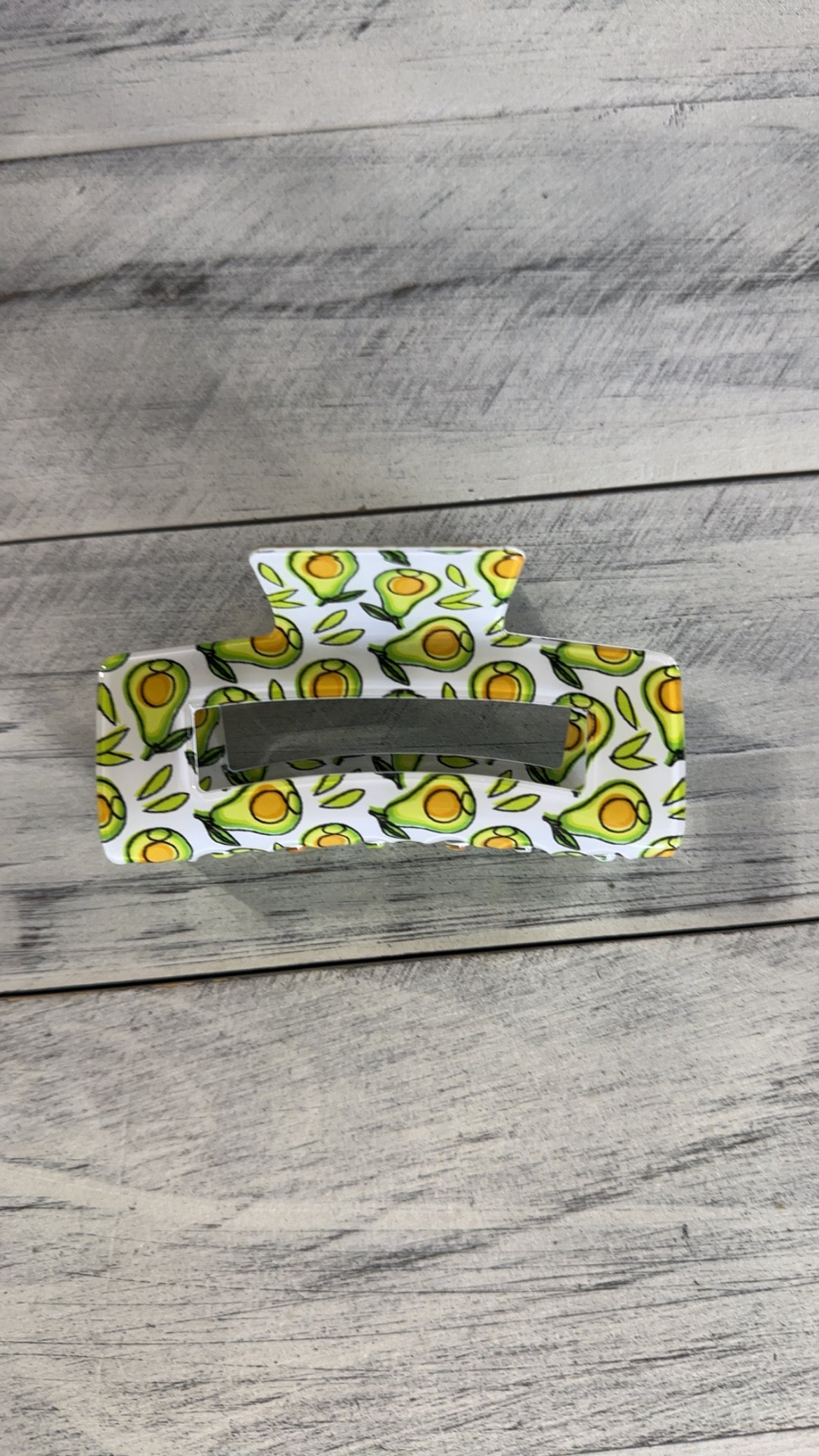 Rectangle Avocado Hair Clip