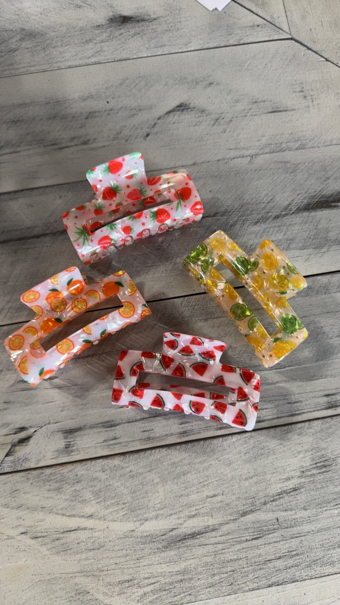 Rectangle Fruit Hair Clip