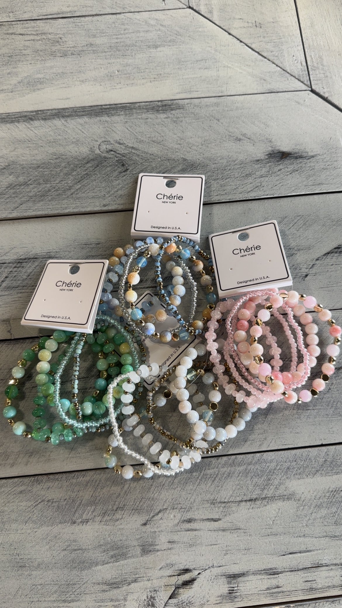 5 Layer Color Beaded Stretch Bracelet Set