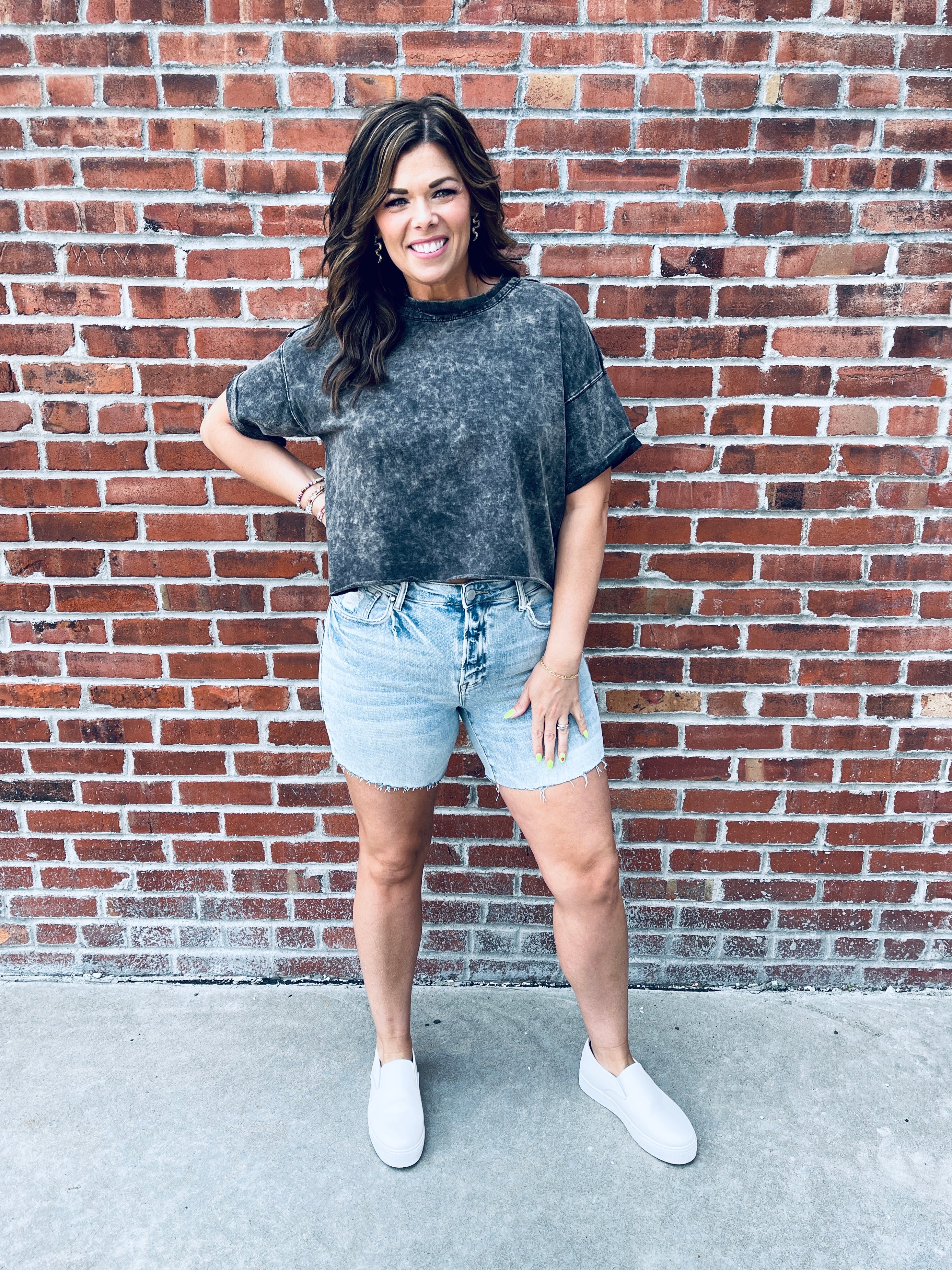Risen Light Wash Shorts