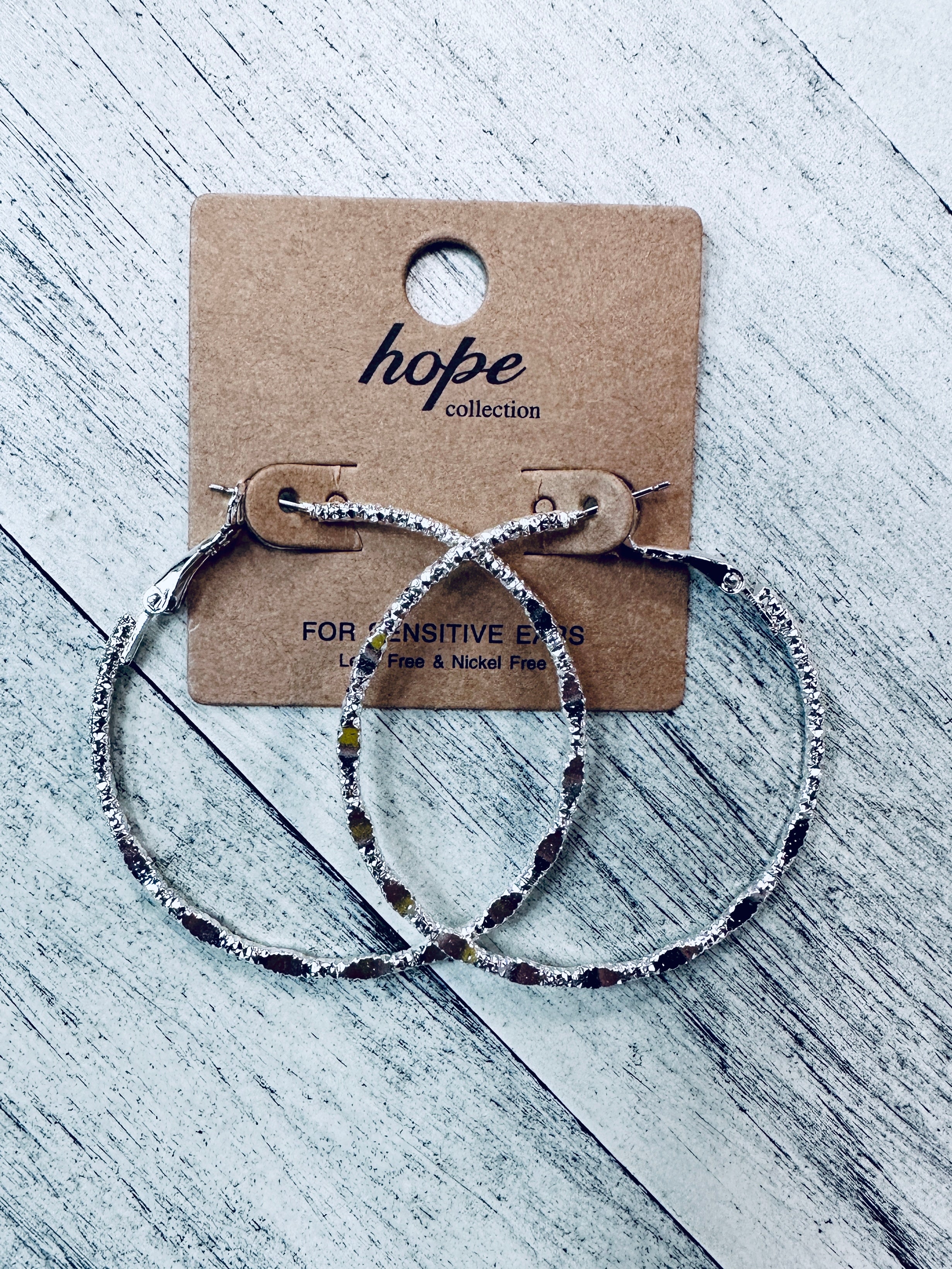 Thin Silver Hoops