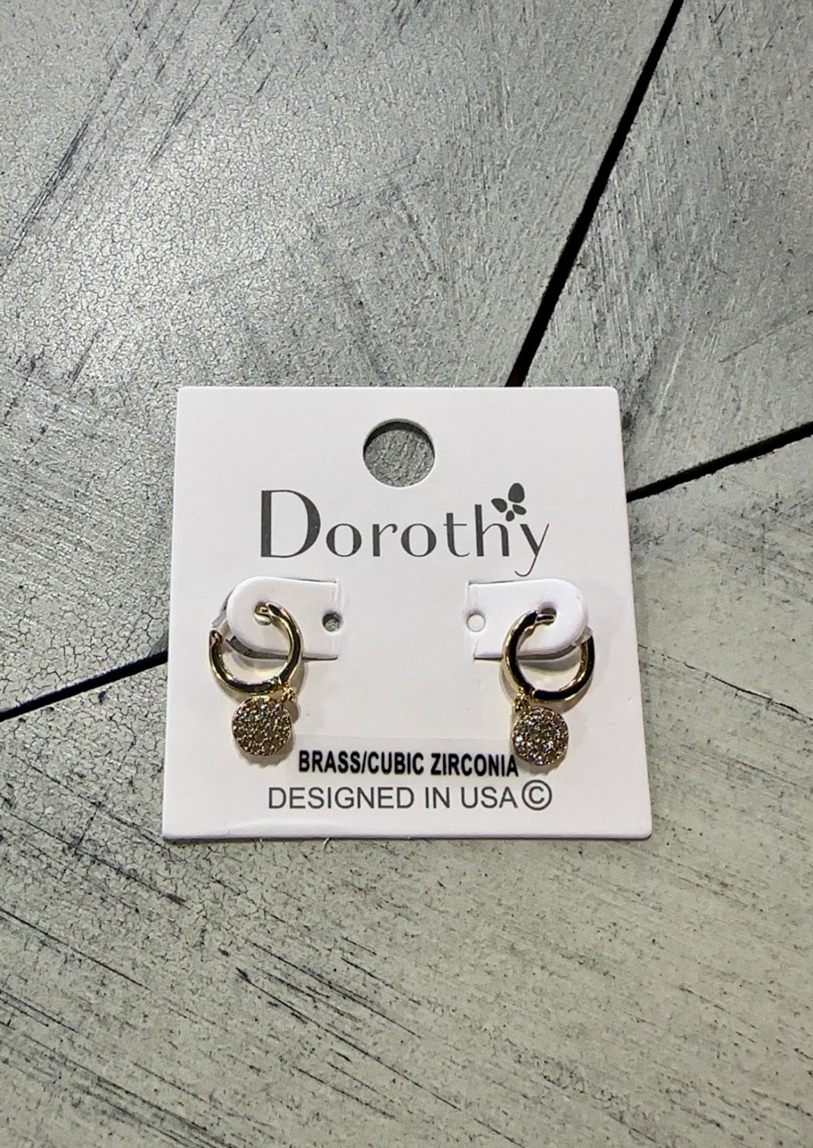 Mini Circle Drop Huggie Earrings
