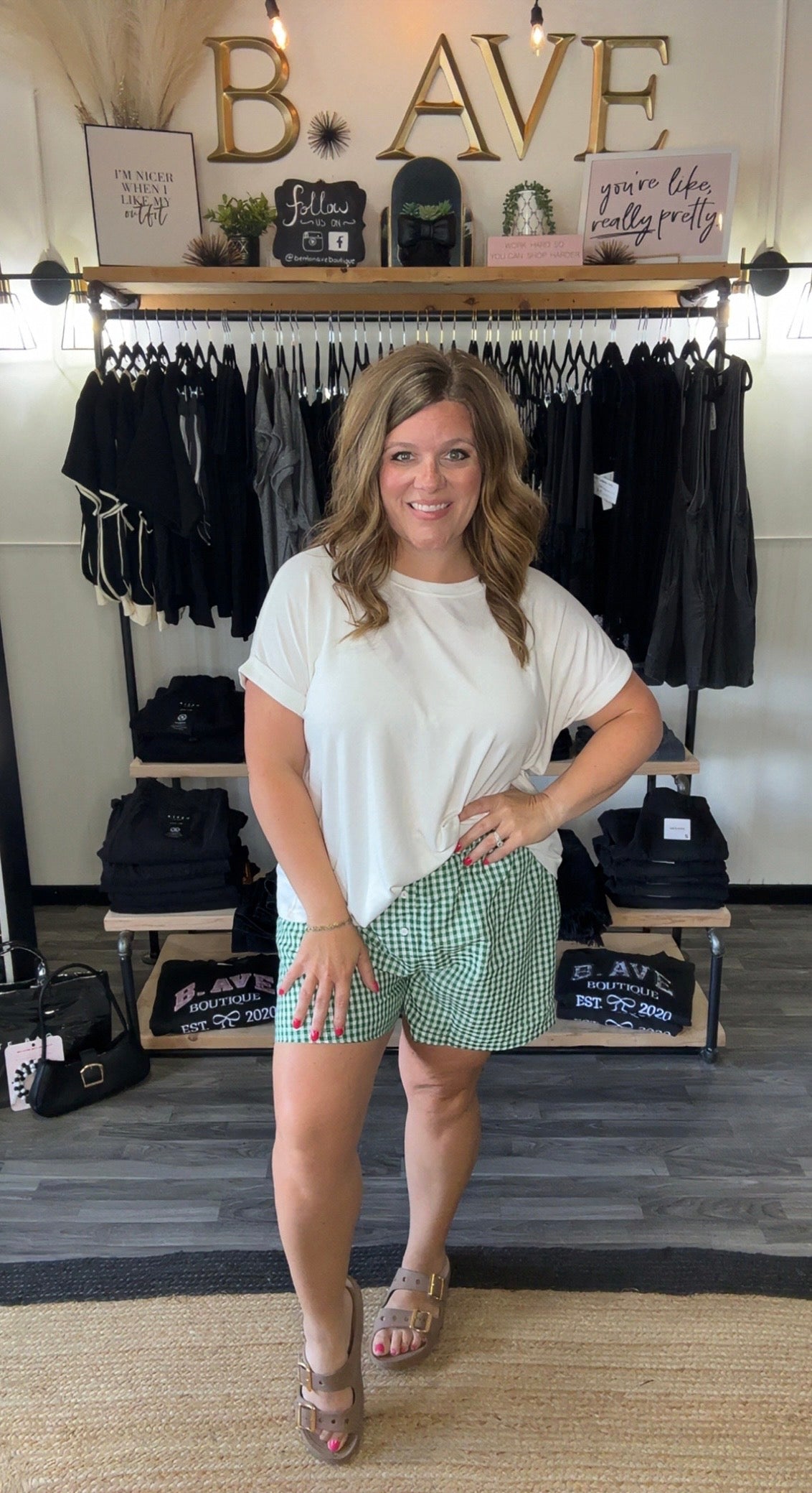 Gingham Check Boxer Shorts
