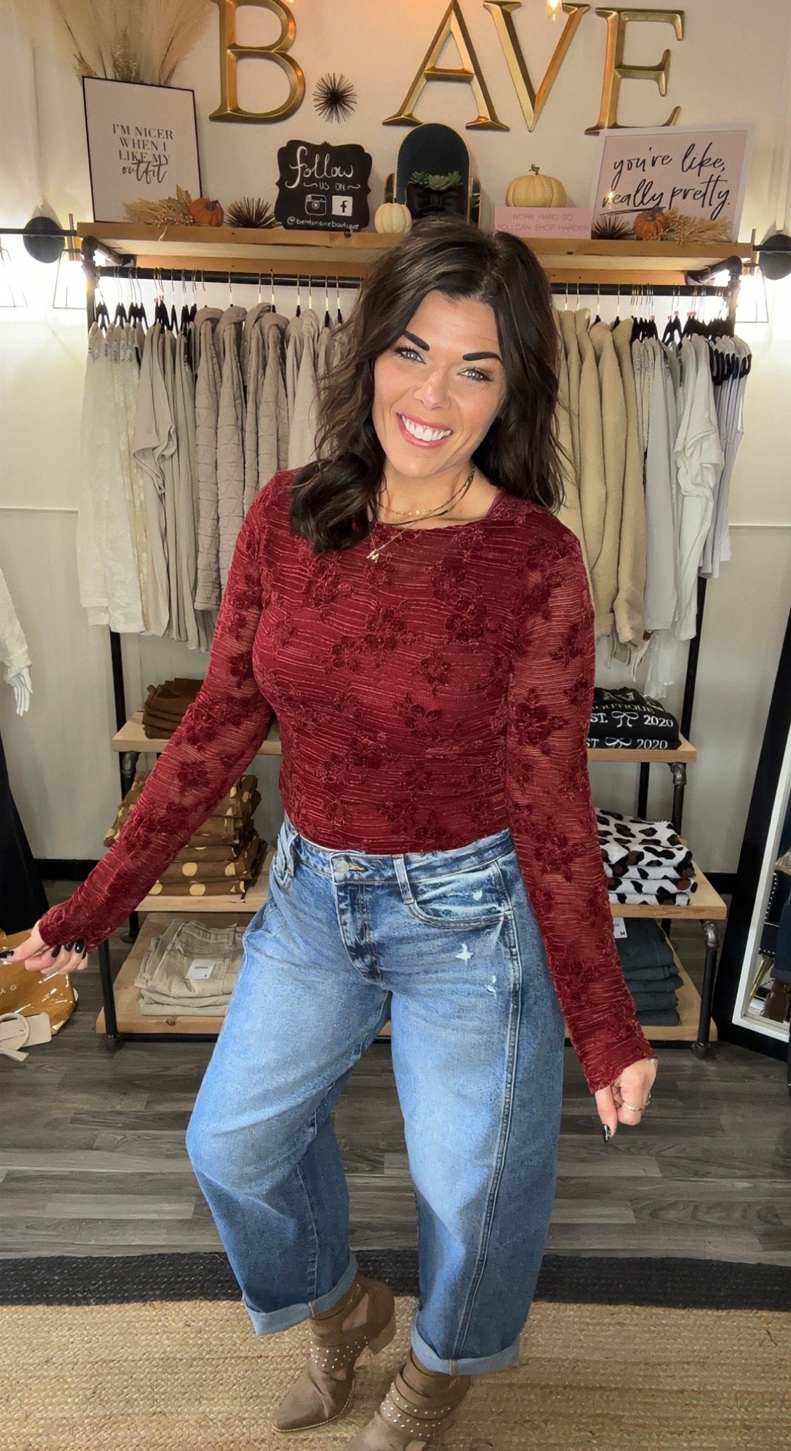 Floral Embroidered Lace Top