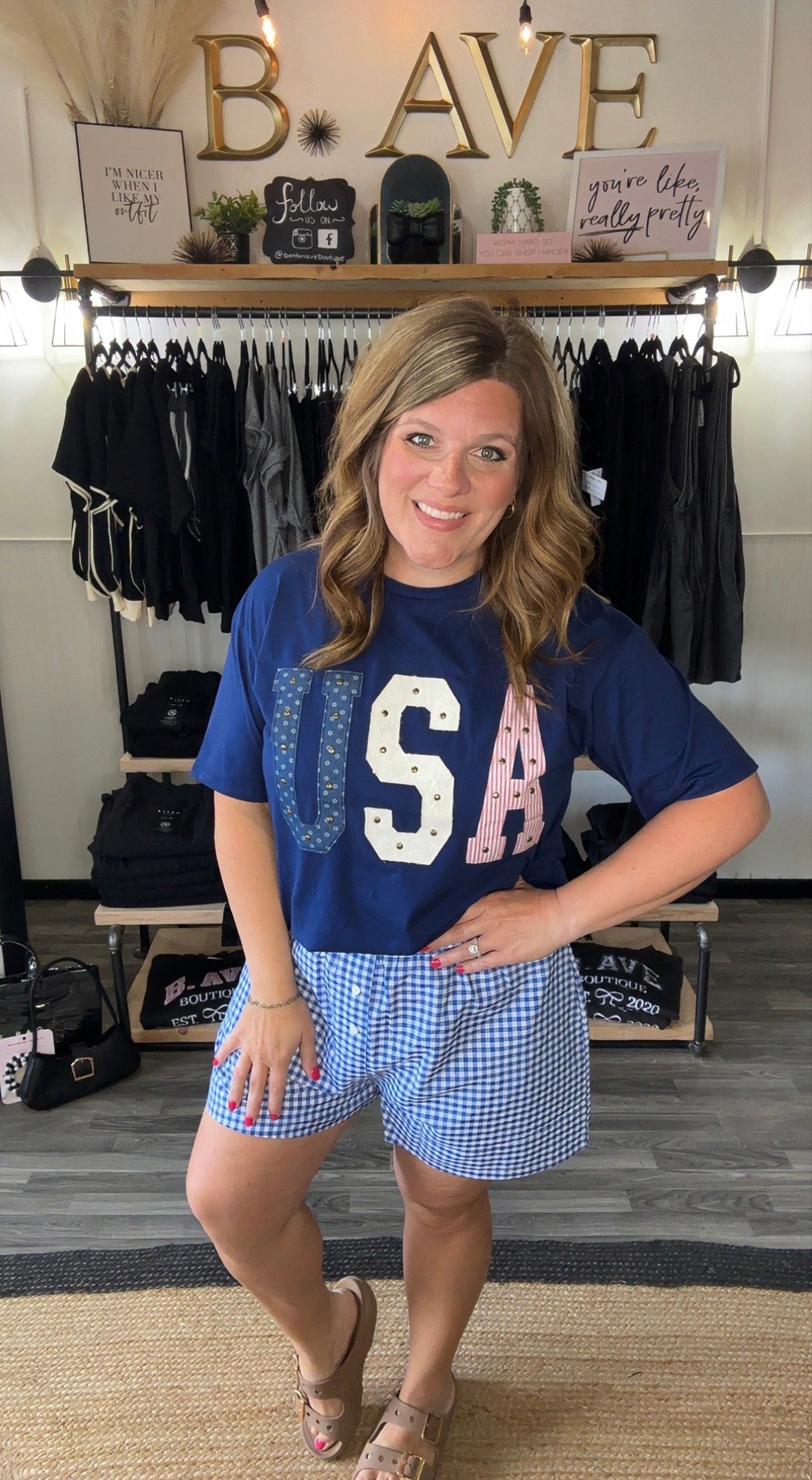 Gingham Check Boxer Shorts