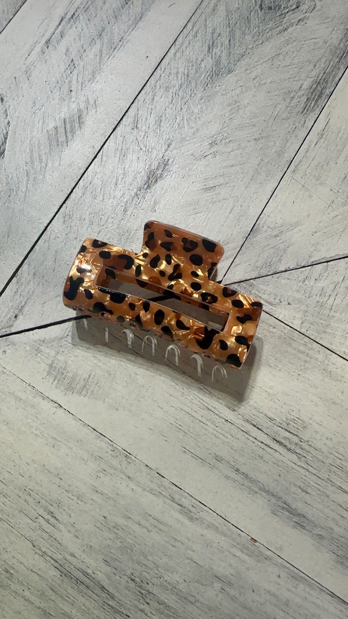 Leopard Print Hair Claw Clip
