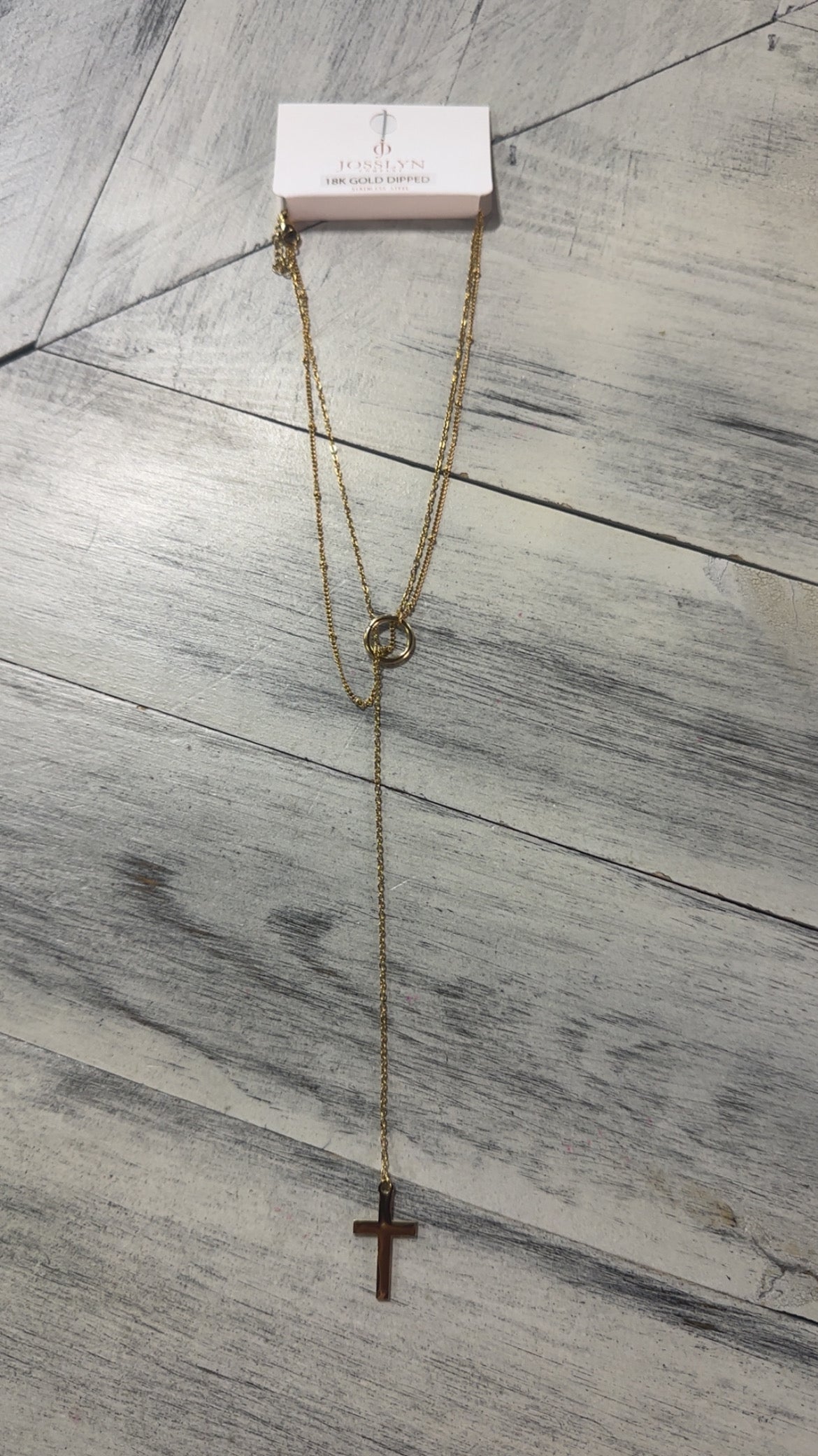 Gold Y-Shaped Drop Necklace