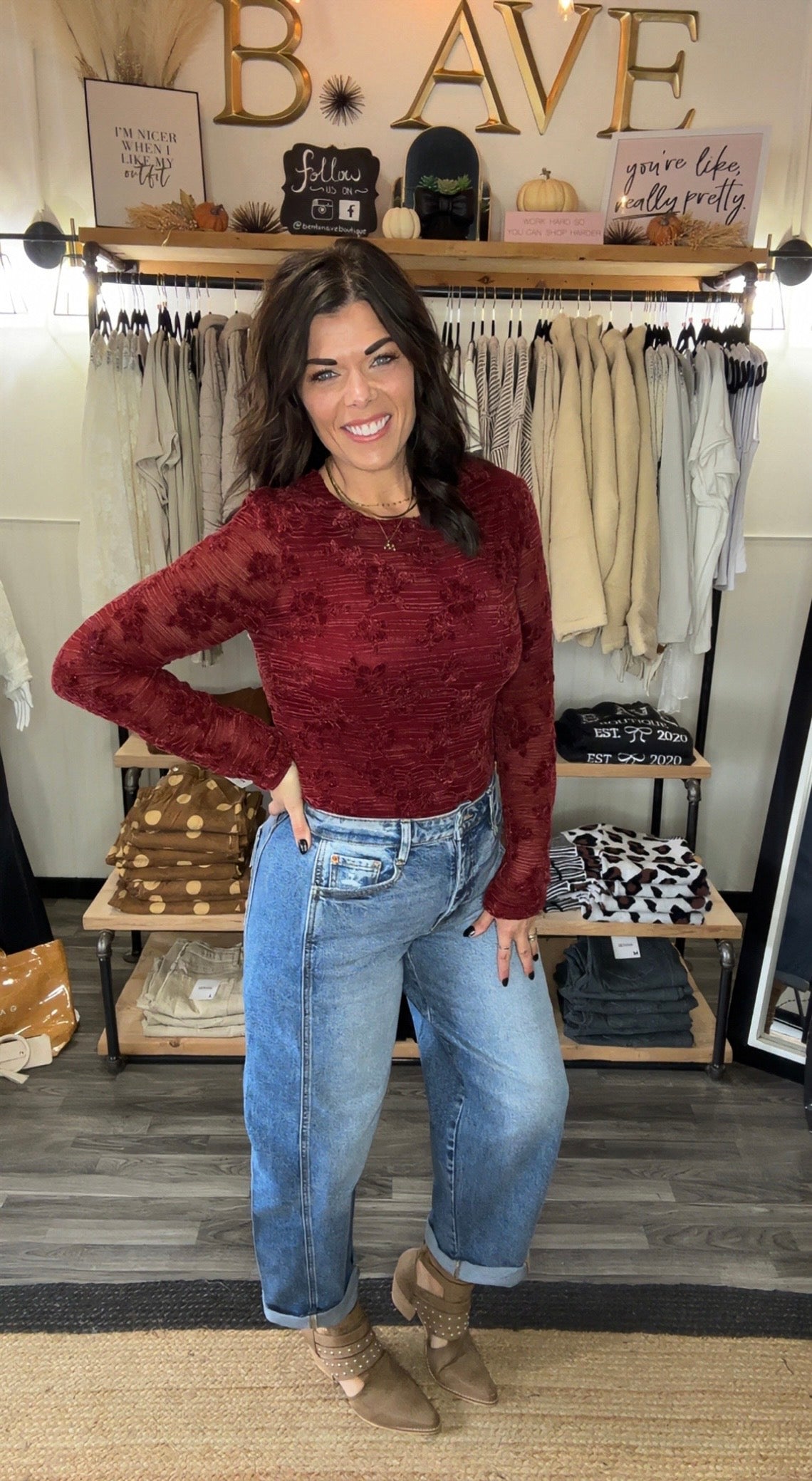 Cello Mid Rise Cuffed Barrel Leg Jeans