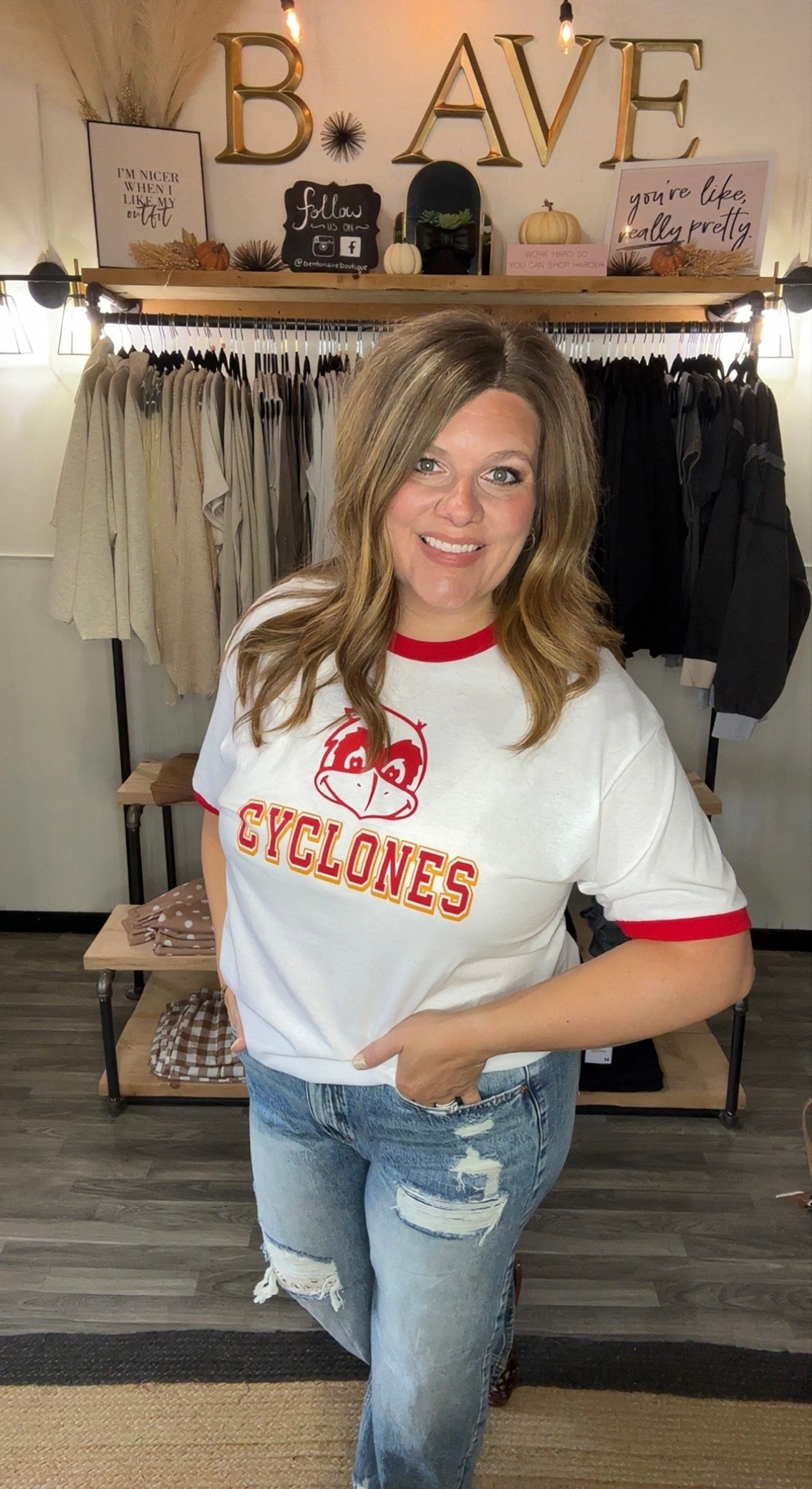 Hawkeyes/Cyclones Ringer Tee