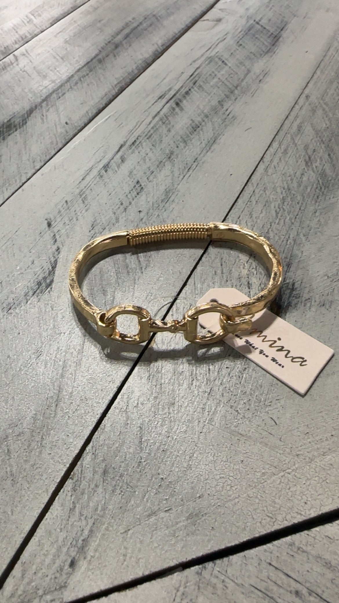 Spring-Hinged Horse Bit Bracelet