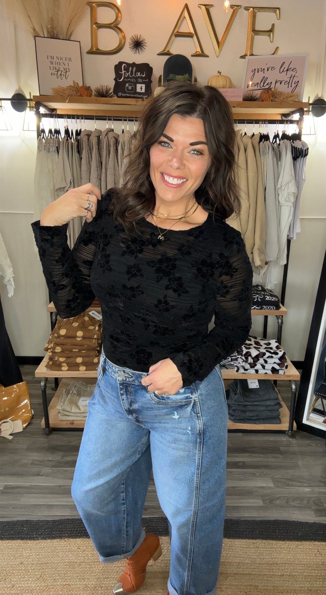 Floral Embroidered Lace Top