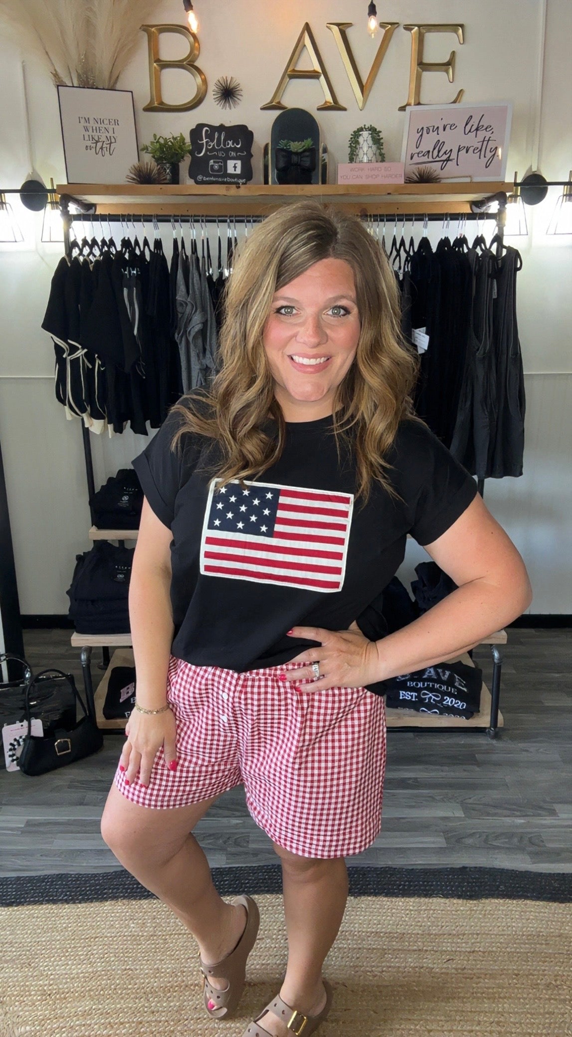 Gingham Check Boxer Shorts