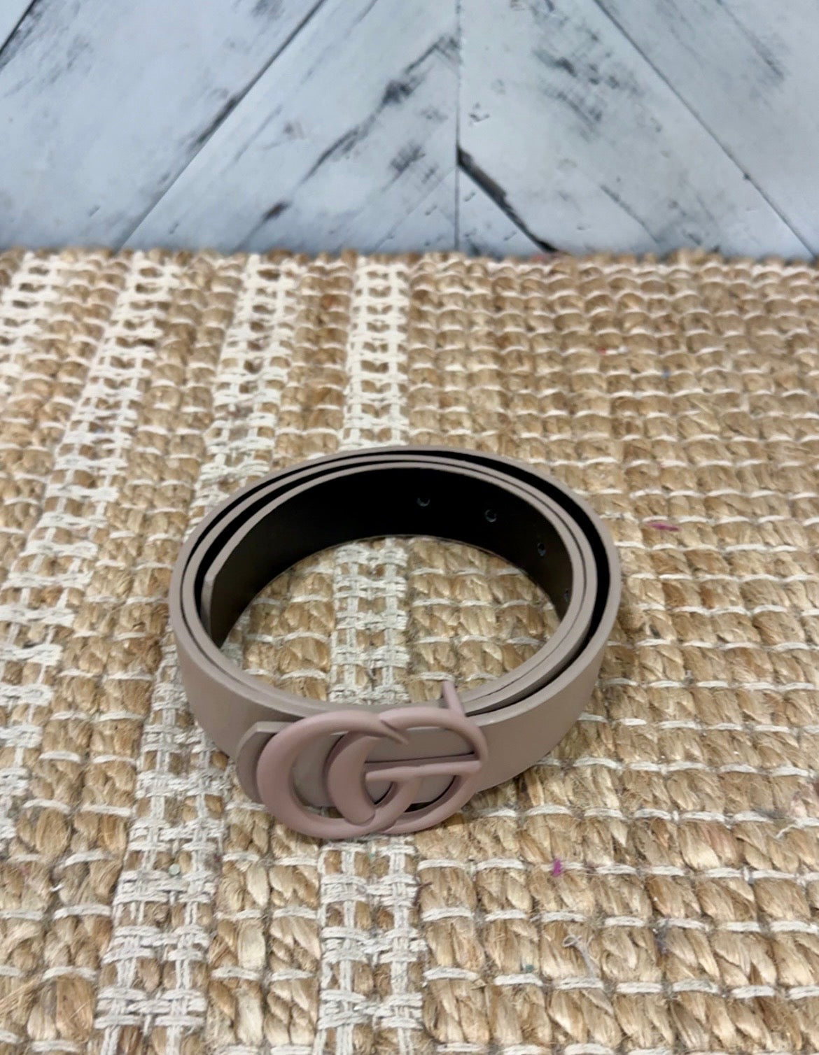 Matte Buckle Faux Leather Belt