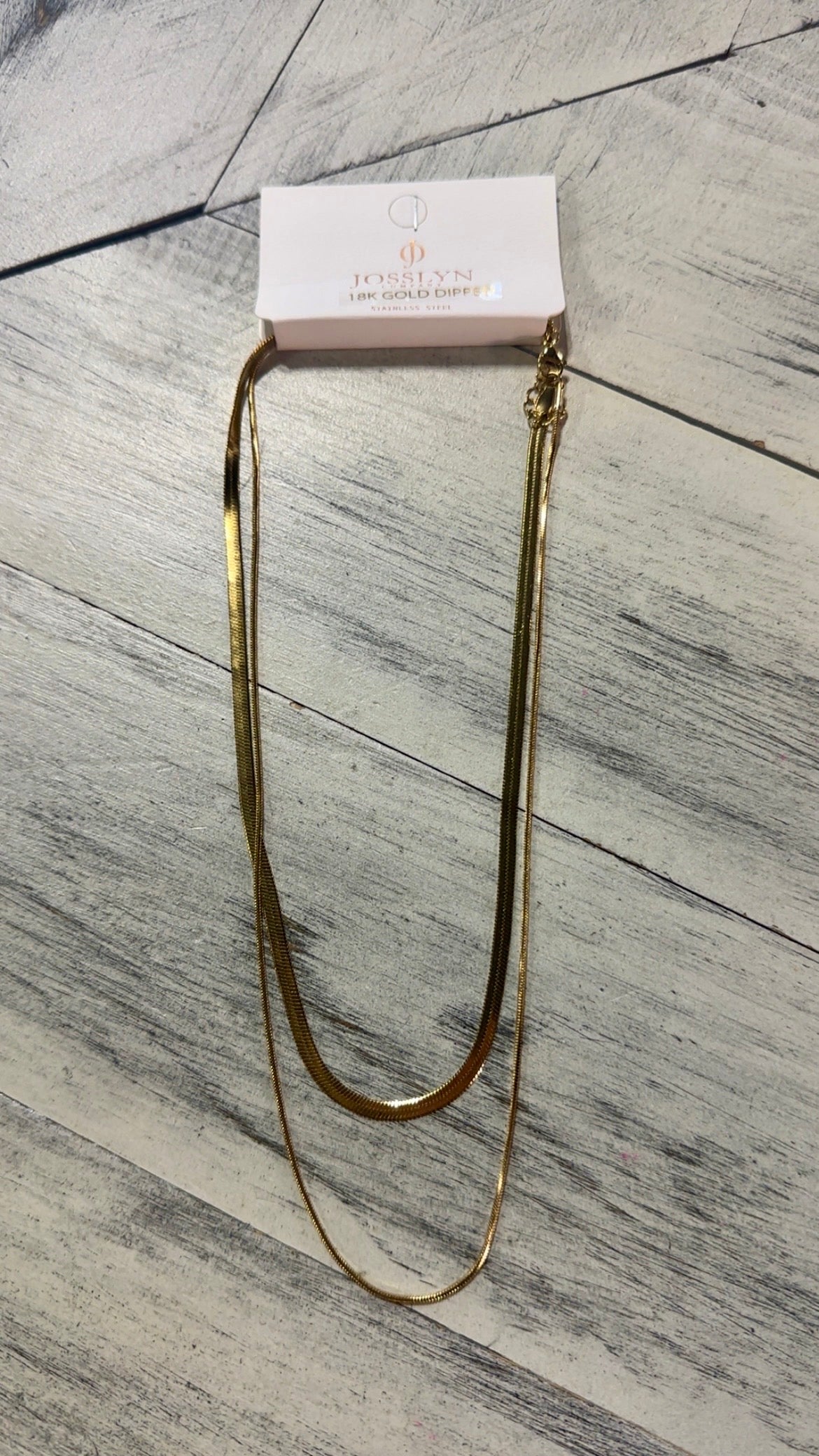2 Layer Herringbone Snake Chain Necklace