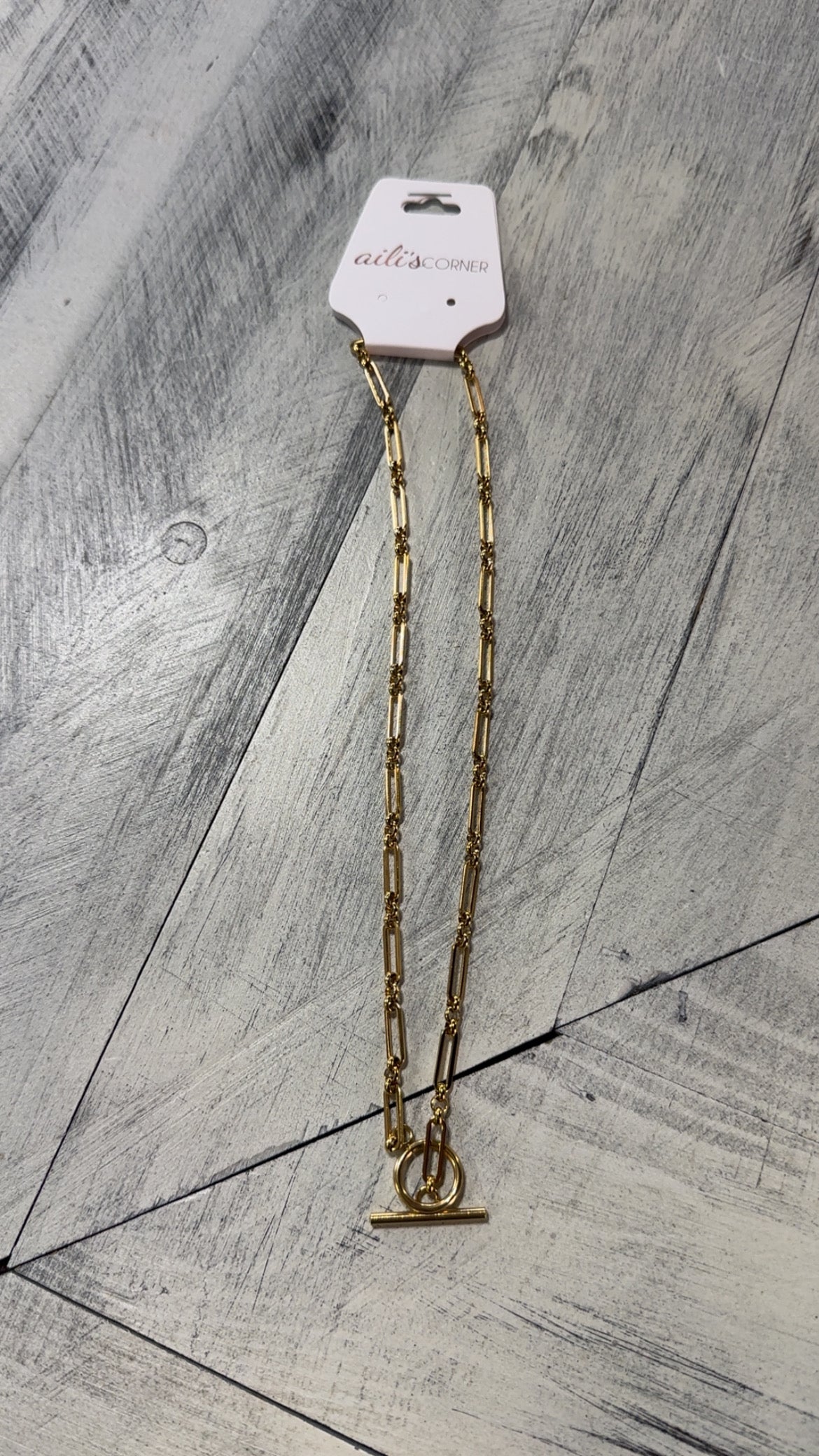 Stainless Steel Toggle Chain Necklace