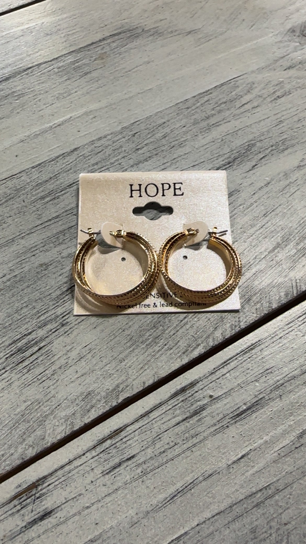 3 Layered Textured Hoop Earrings