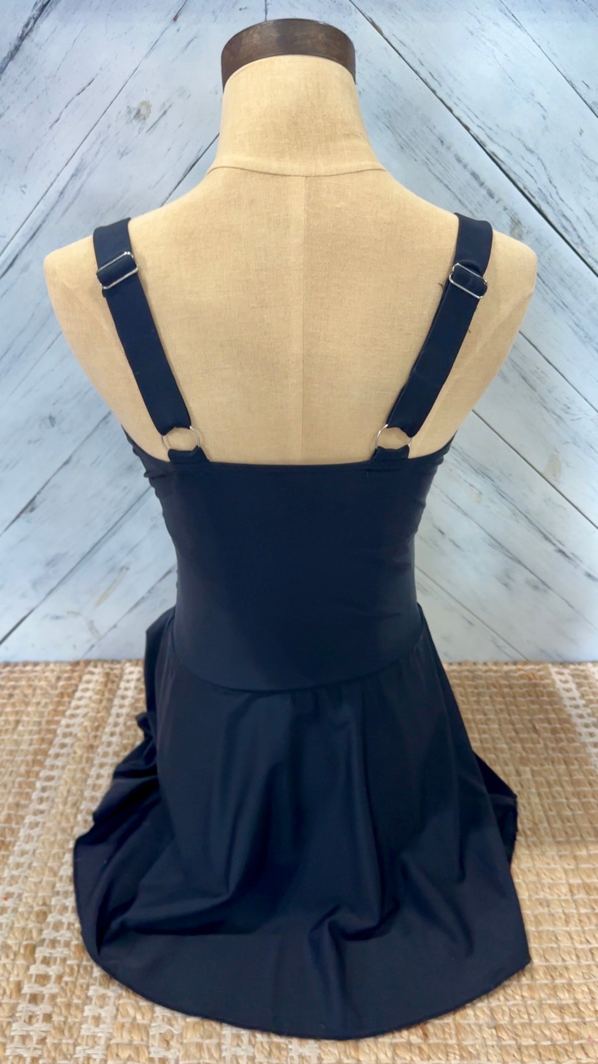 Black One-Piece Swim Dress
