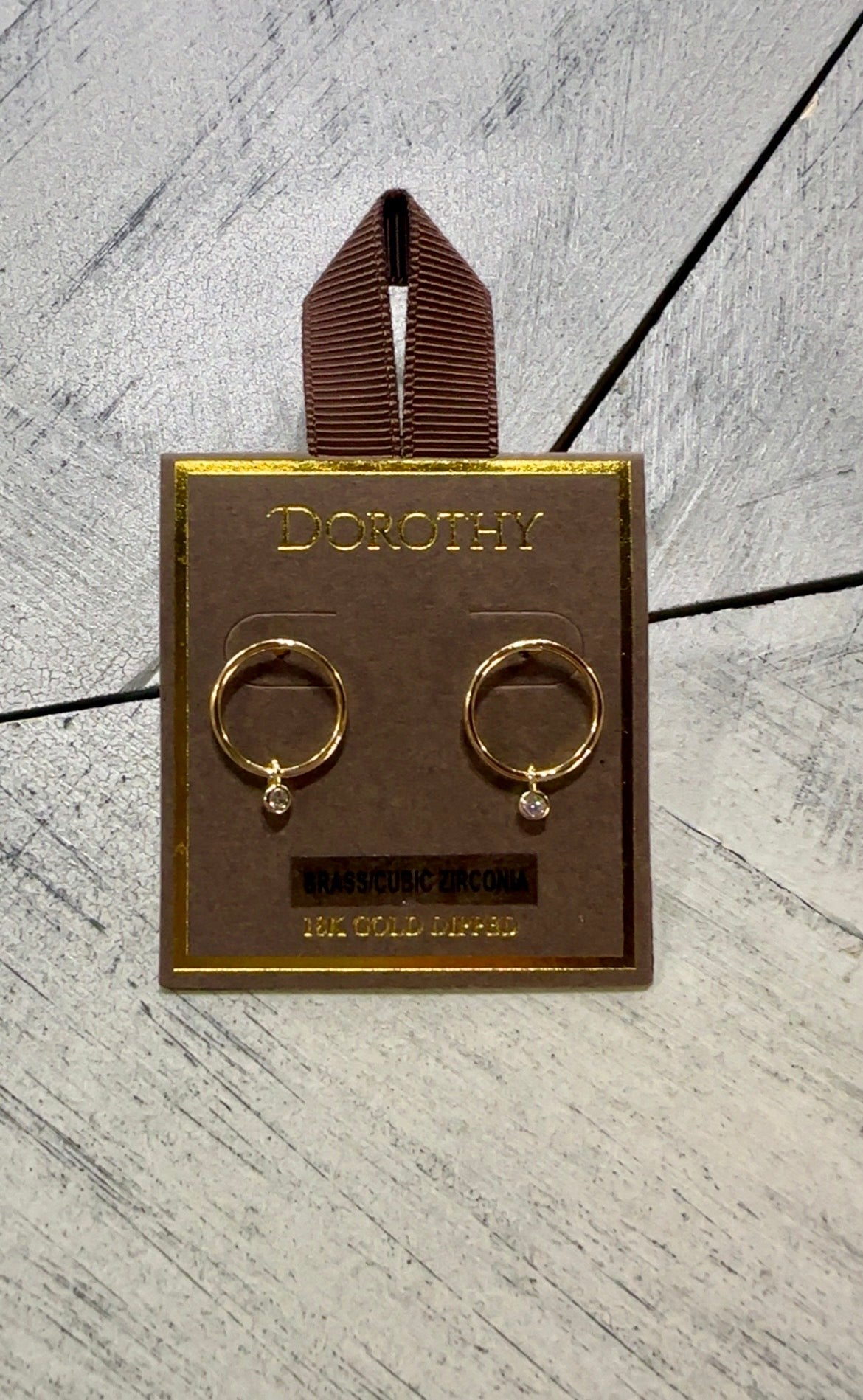 Gold Dipped Hoop Stud Earring