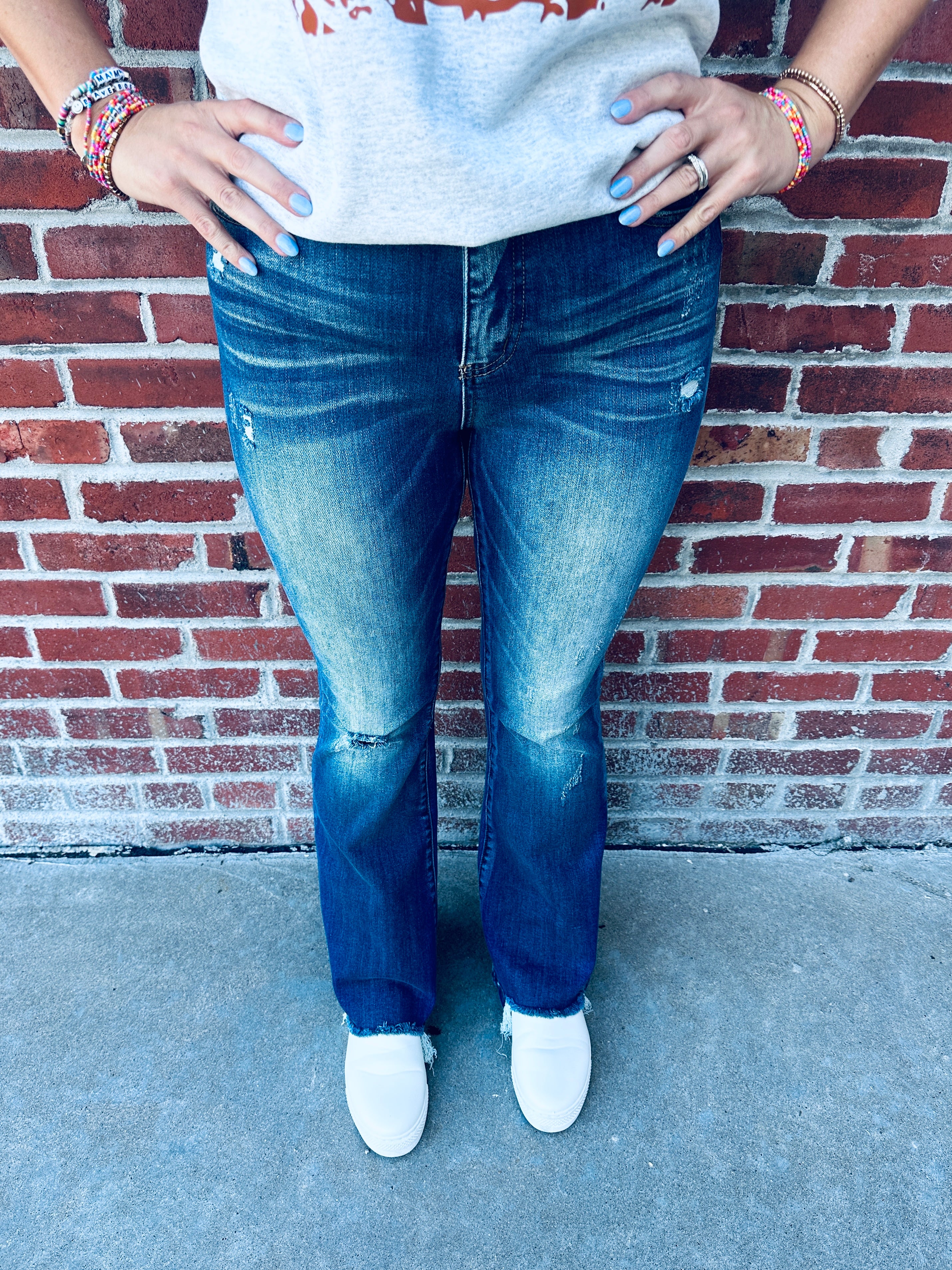 Risen Vintage Wash Flare Jeans