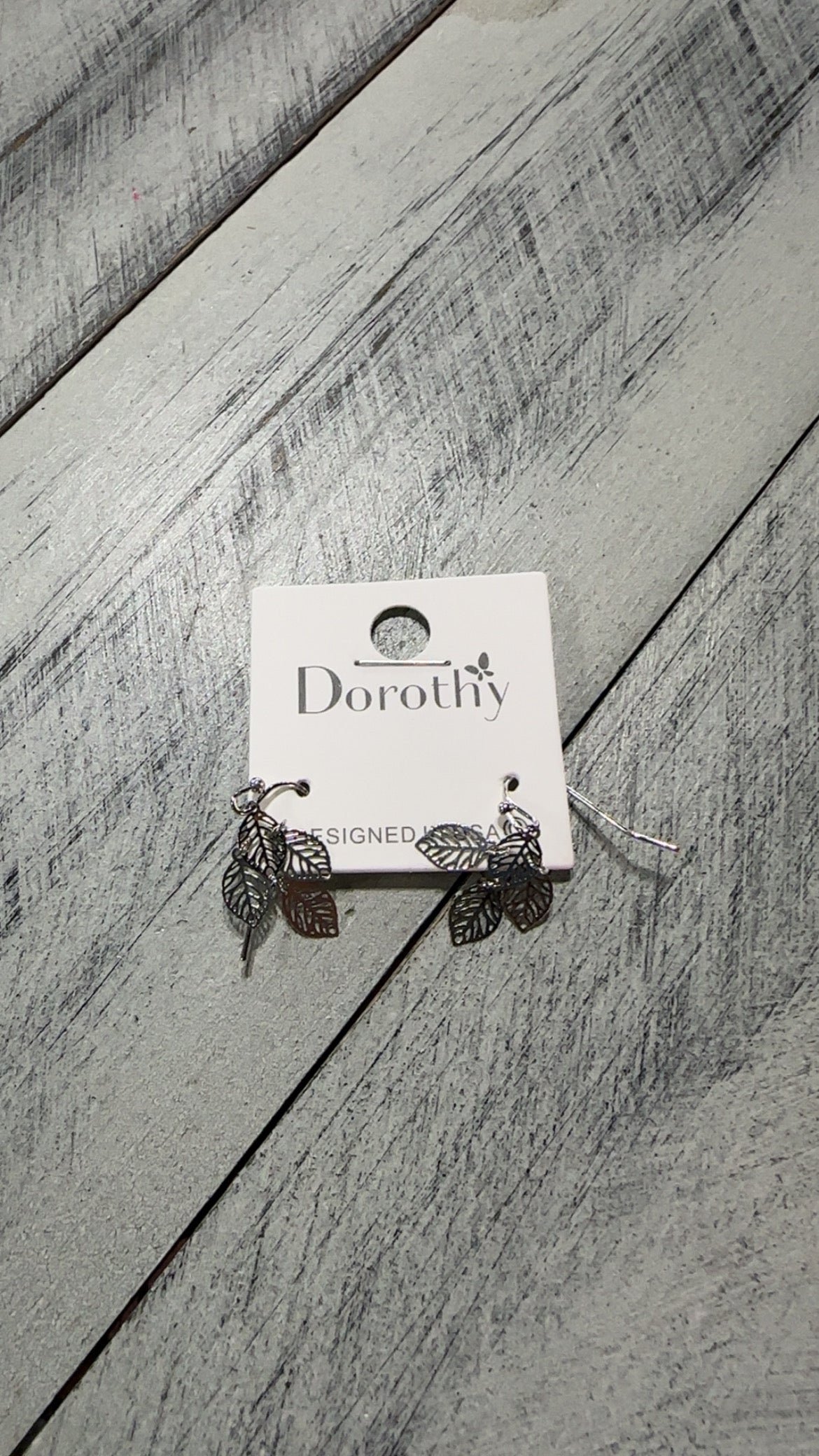 Mini Leaf Dangle Drop Earrings