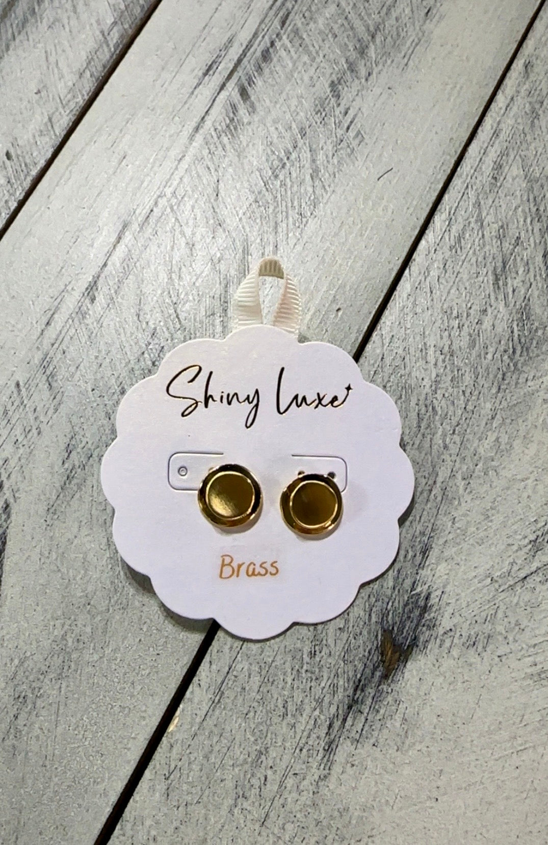 Shiny Luxe Circle Stud Earrings
