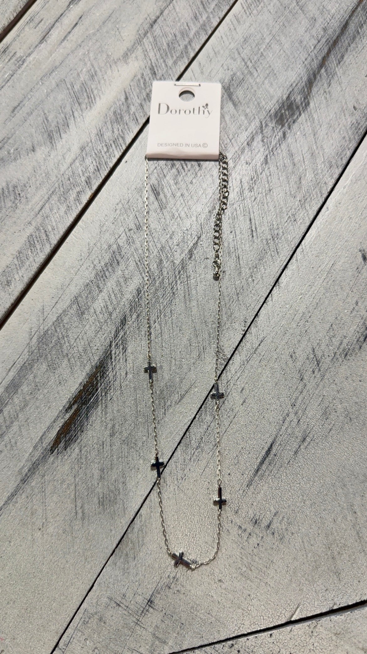 Dainty 5 Cross Necklace