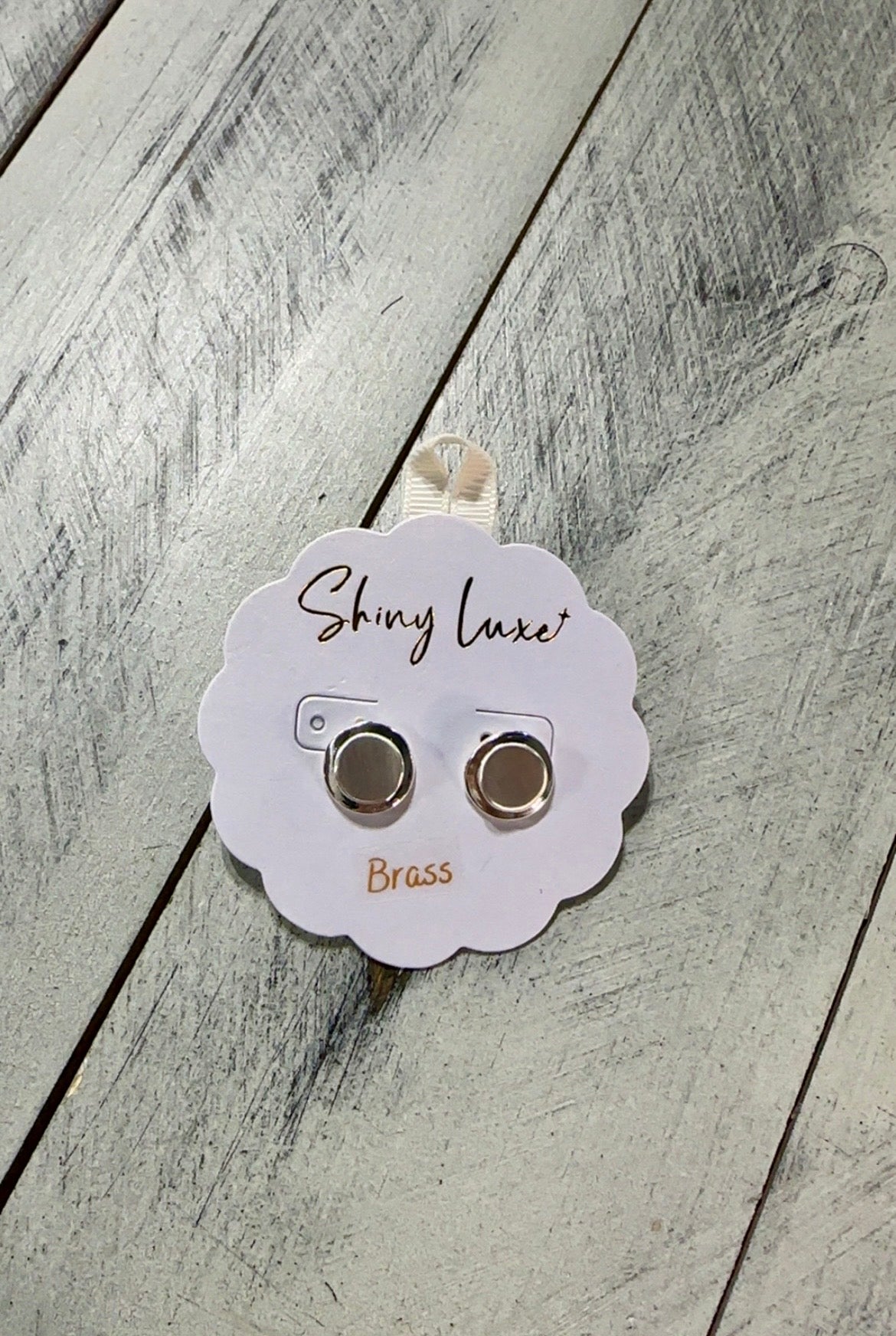 Shiny Luxe Circle Stud Earrings