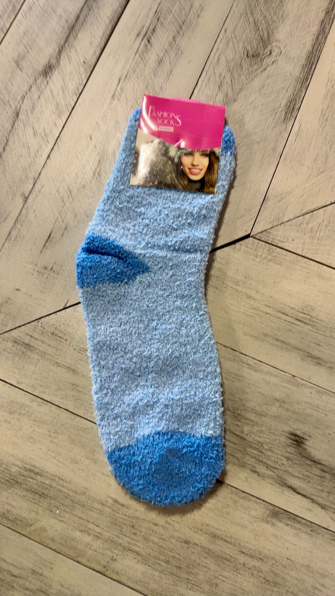 Two Tone Fuzzy Lounge Socks