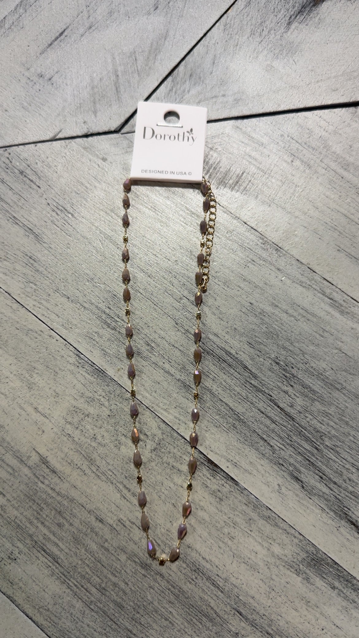 Dainty Iridescent Beaded Necklace