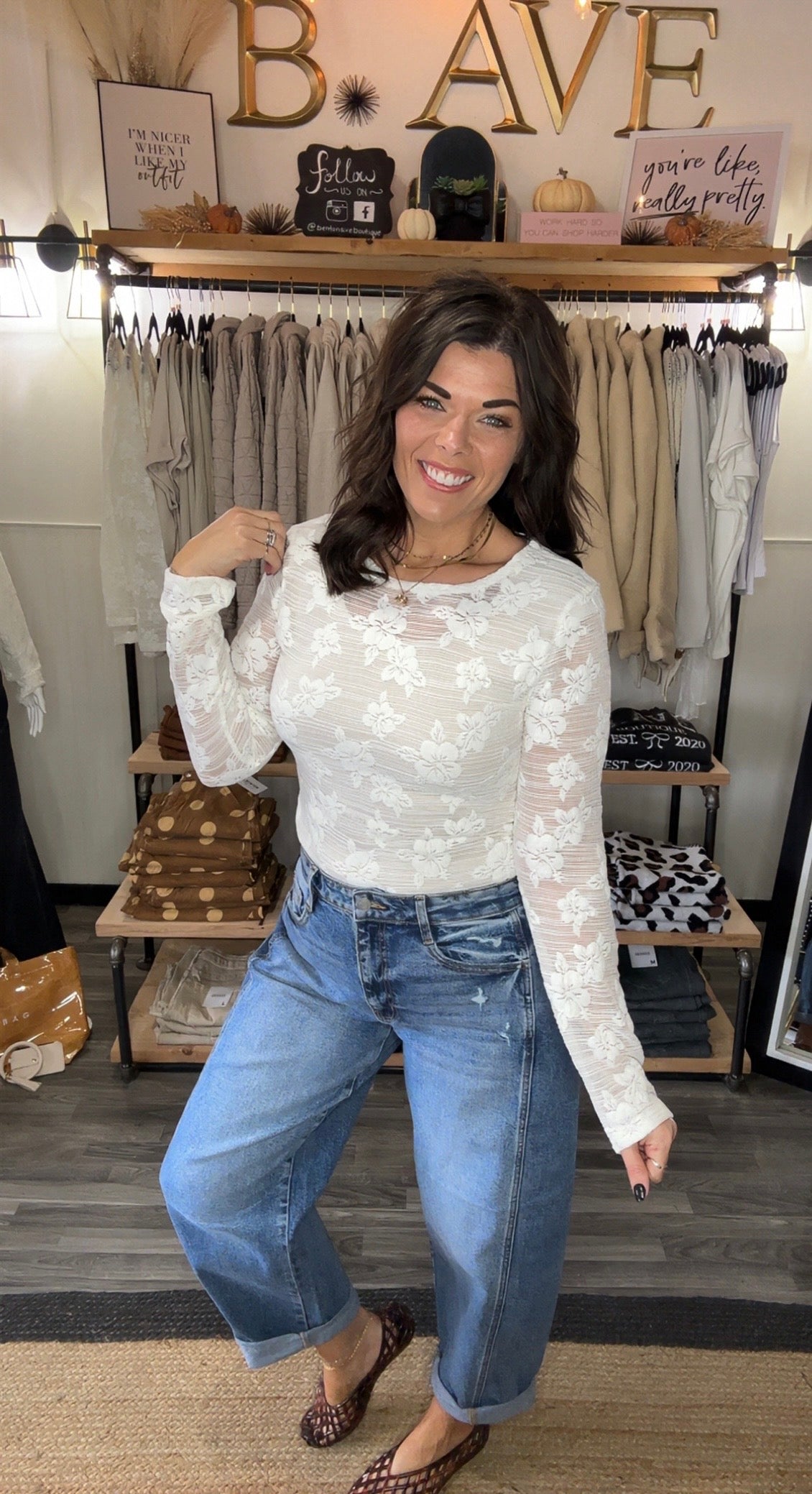 Floral Embroidered Lace Top